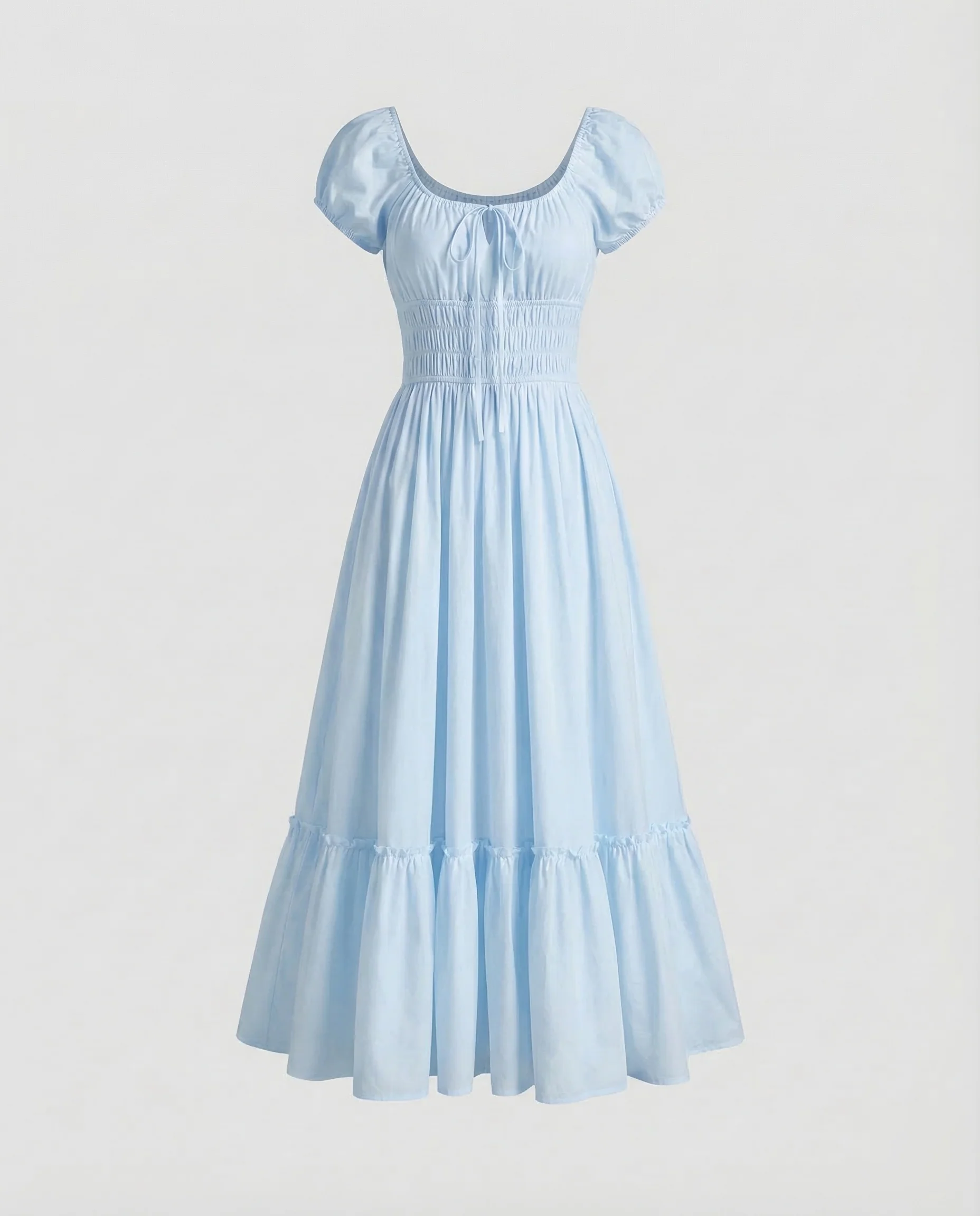 Damen Boho Maxikleid Volant - Image 10