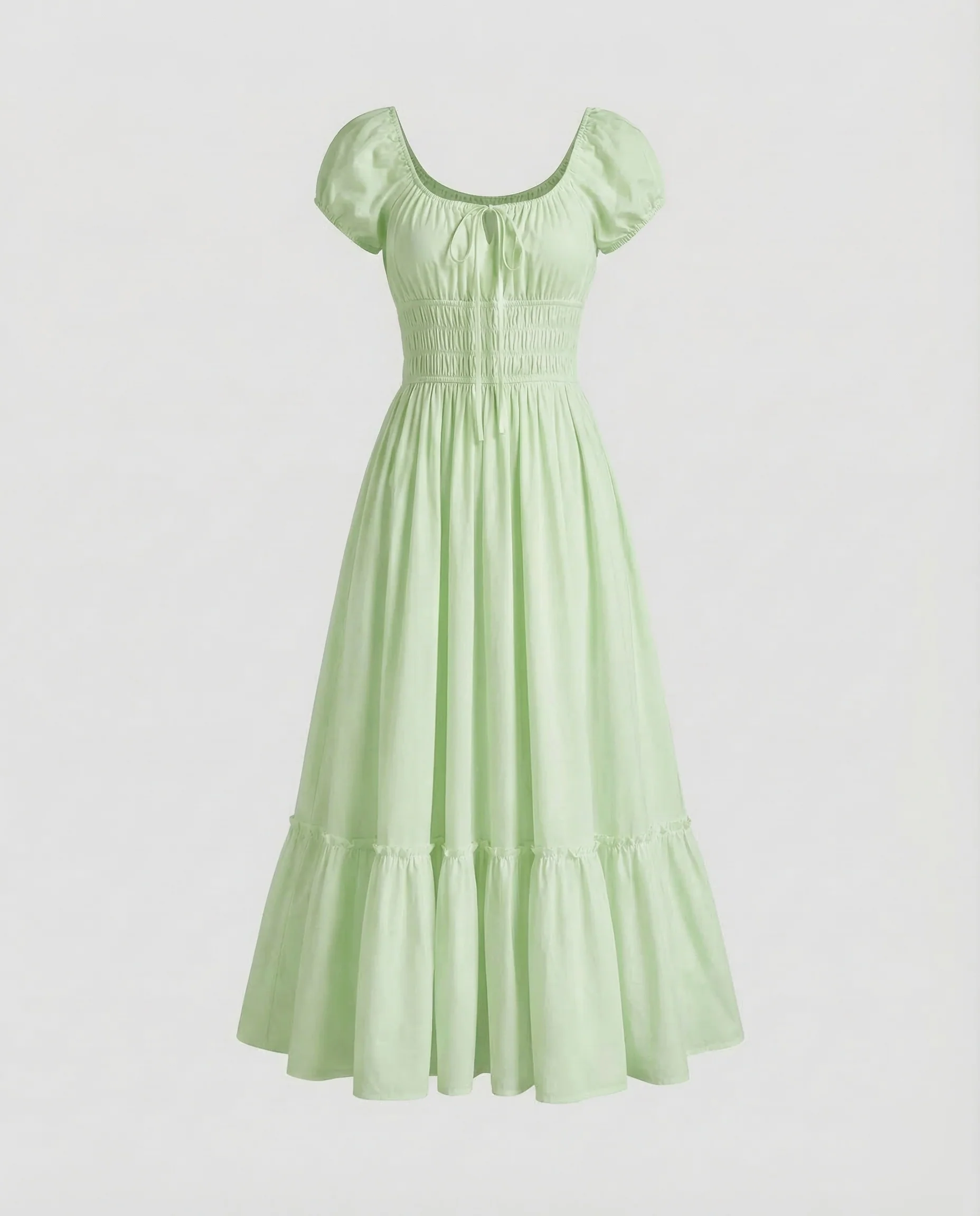 Damen Boho Maxikleid Volant - Image 11