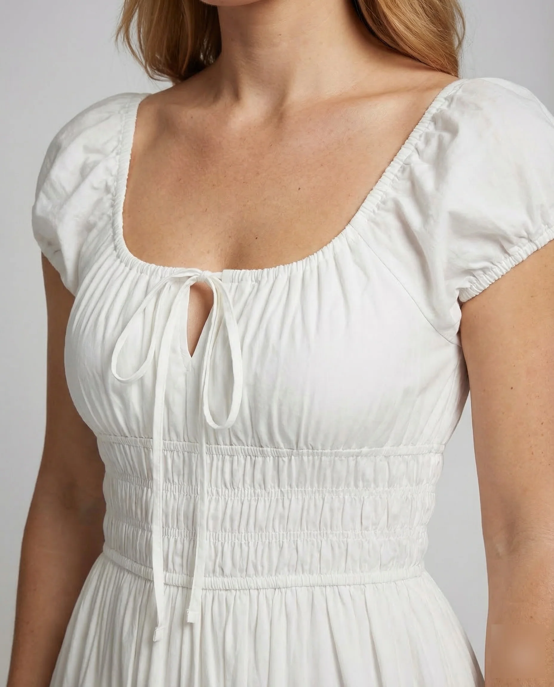 Damen Boho Maxikleid Volant - Image 3