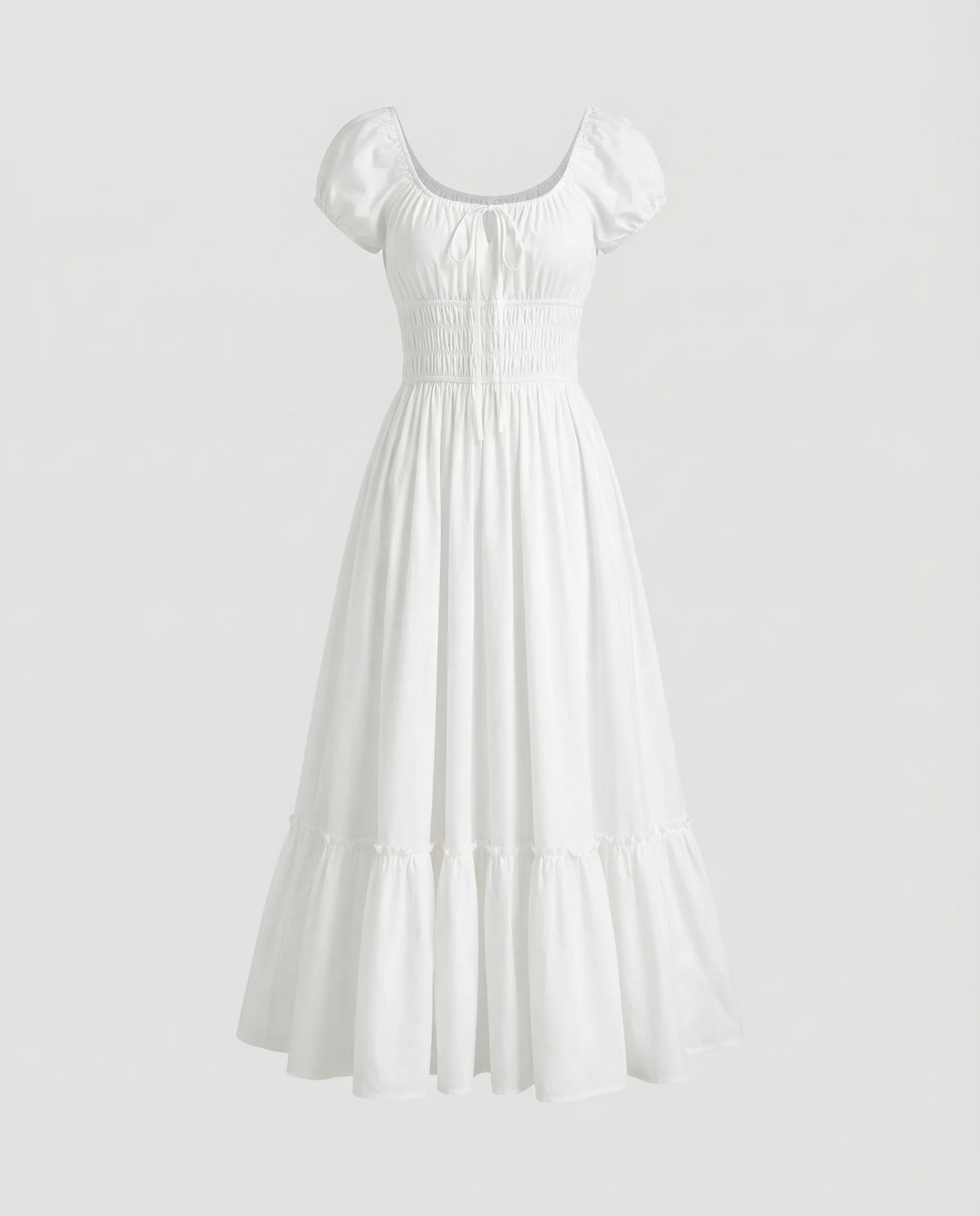 Damen Boho Maxikleid Volant - Image 5