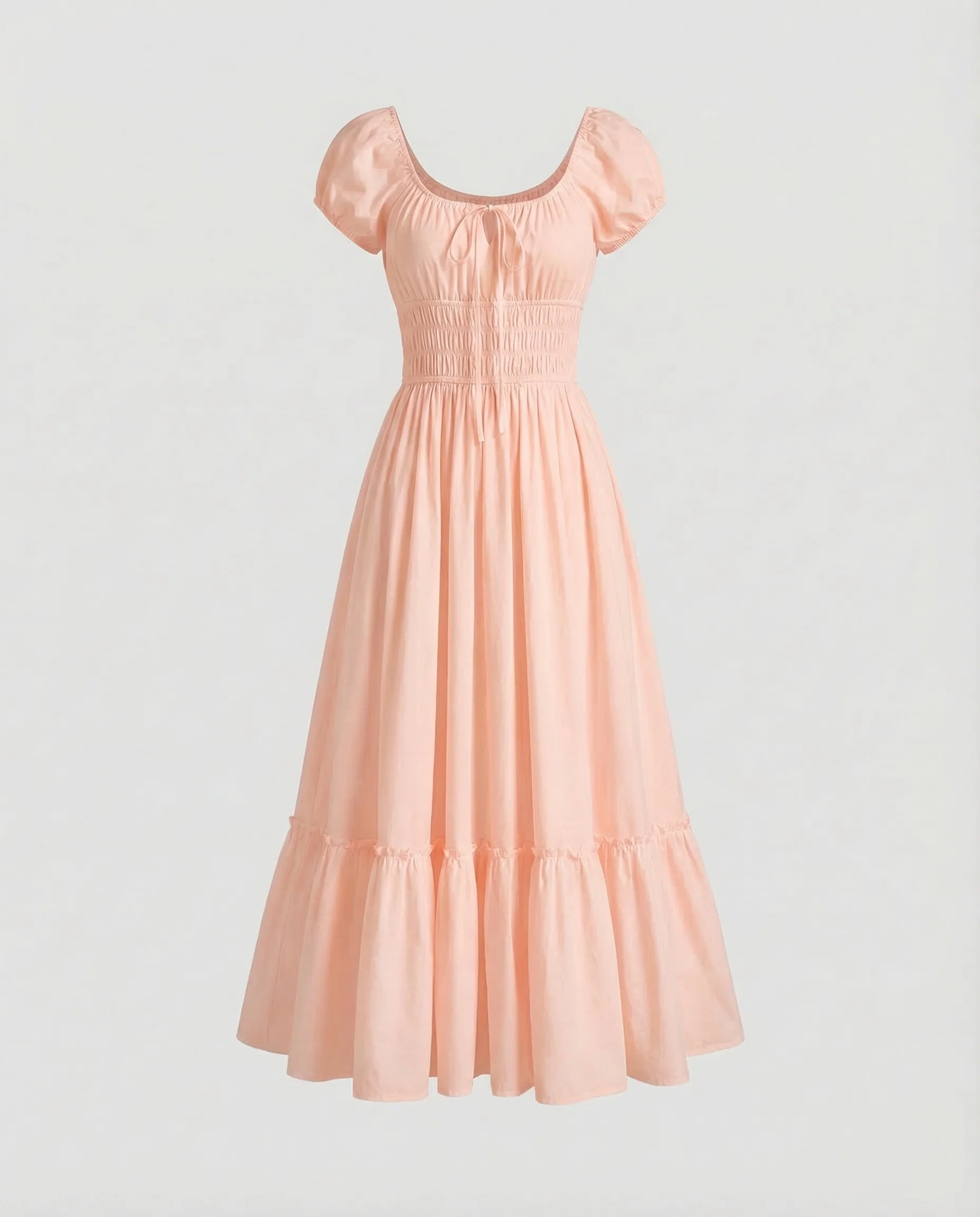 Damen Boho Maxikleid Volant - Image 7
