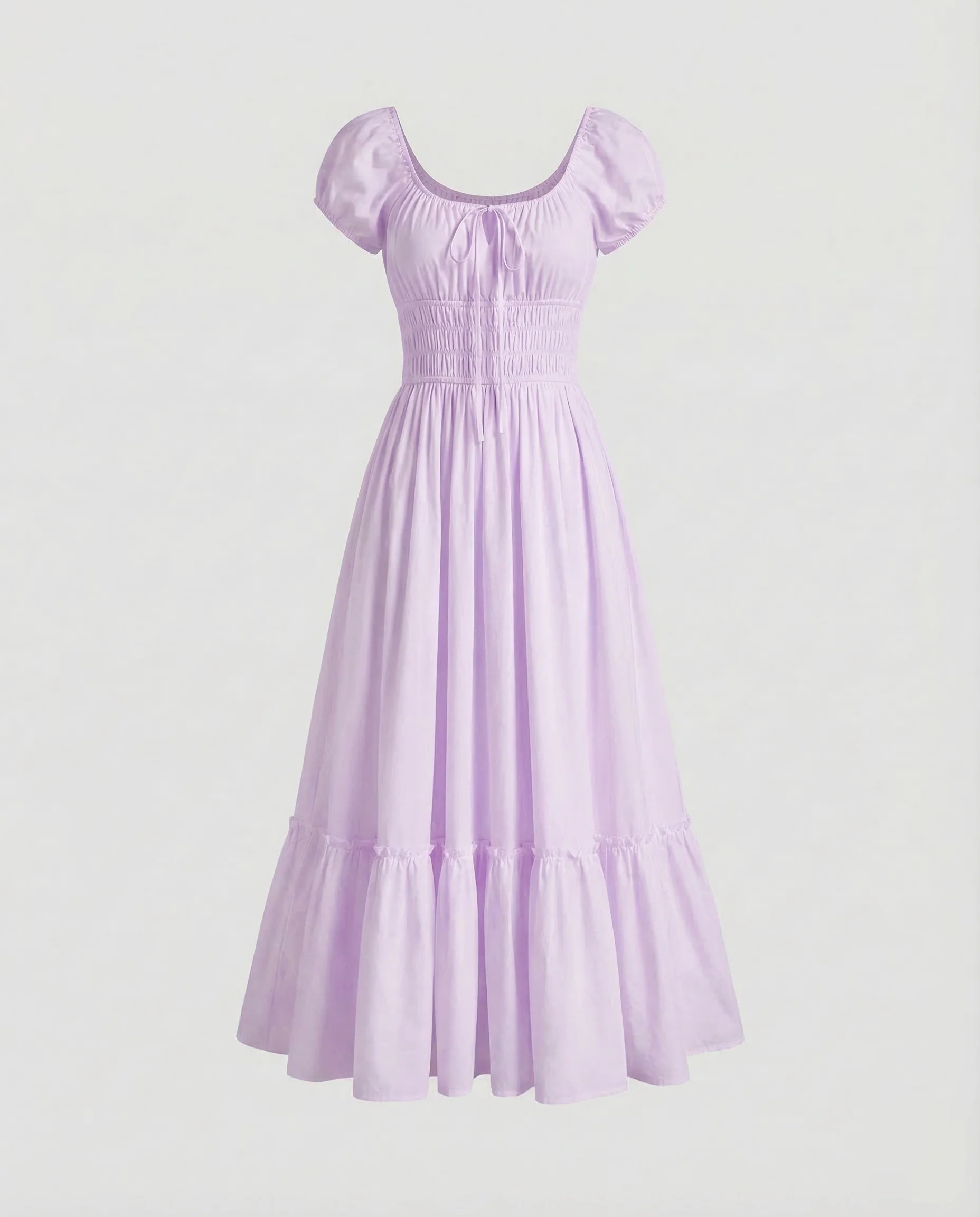 Damen Boho Maxikleid Volant - Image 9