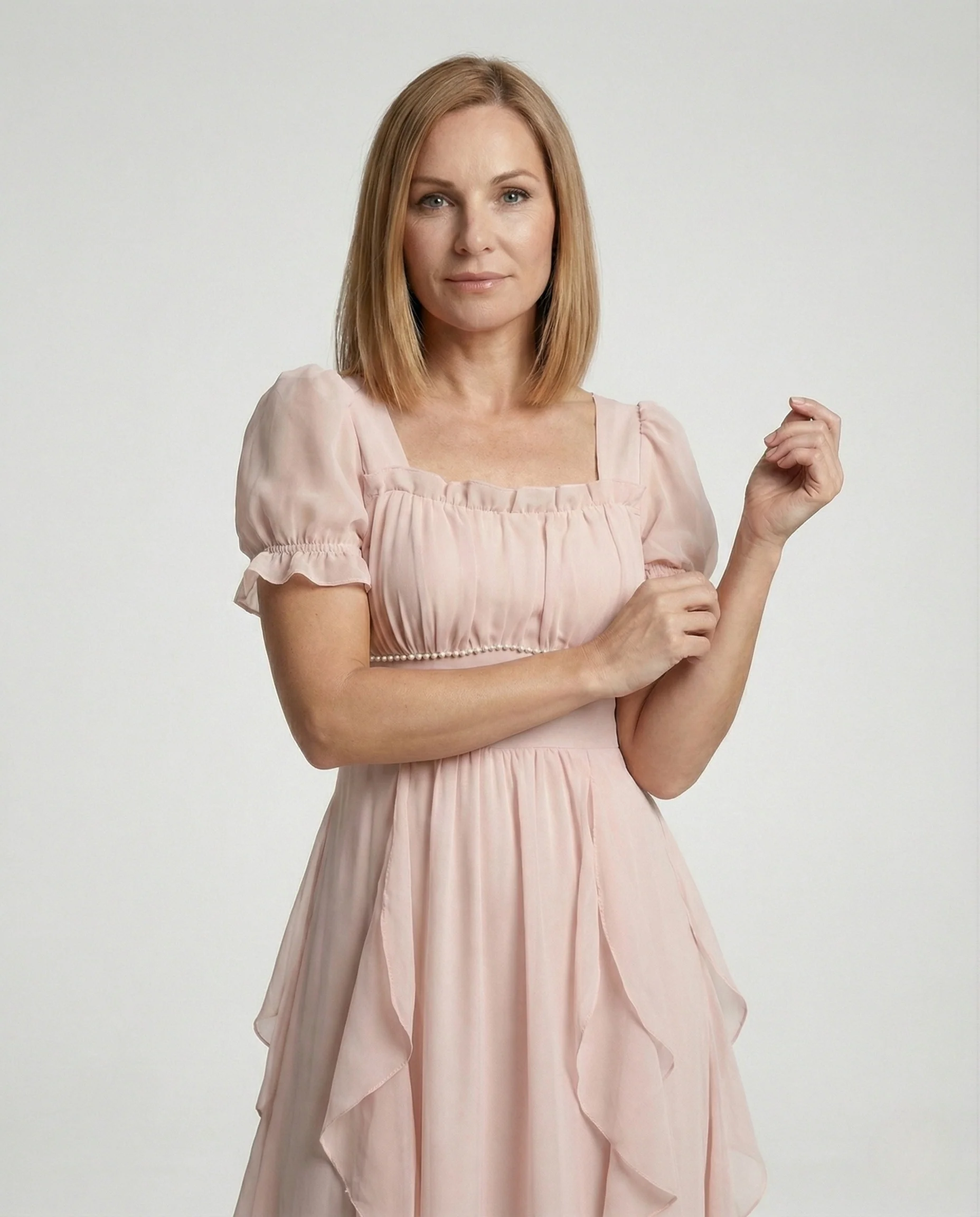 Chiffonkleid Mit Puffärmeln Empire Damen - Image 3