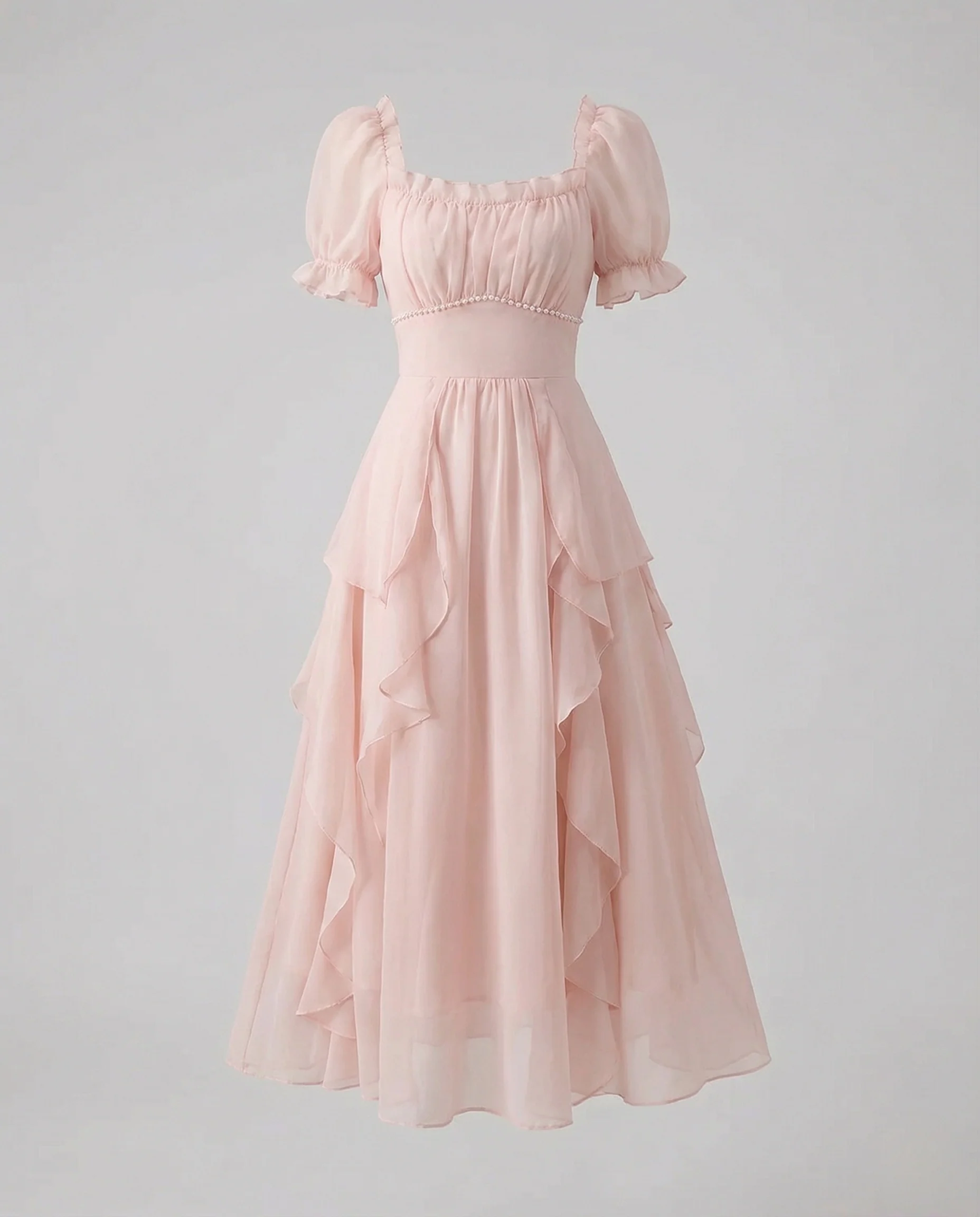 Chiffonkleid Mit Puffärmeln Empire Damen - Image 5