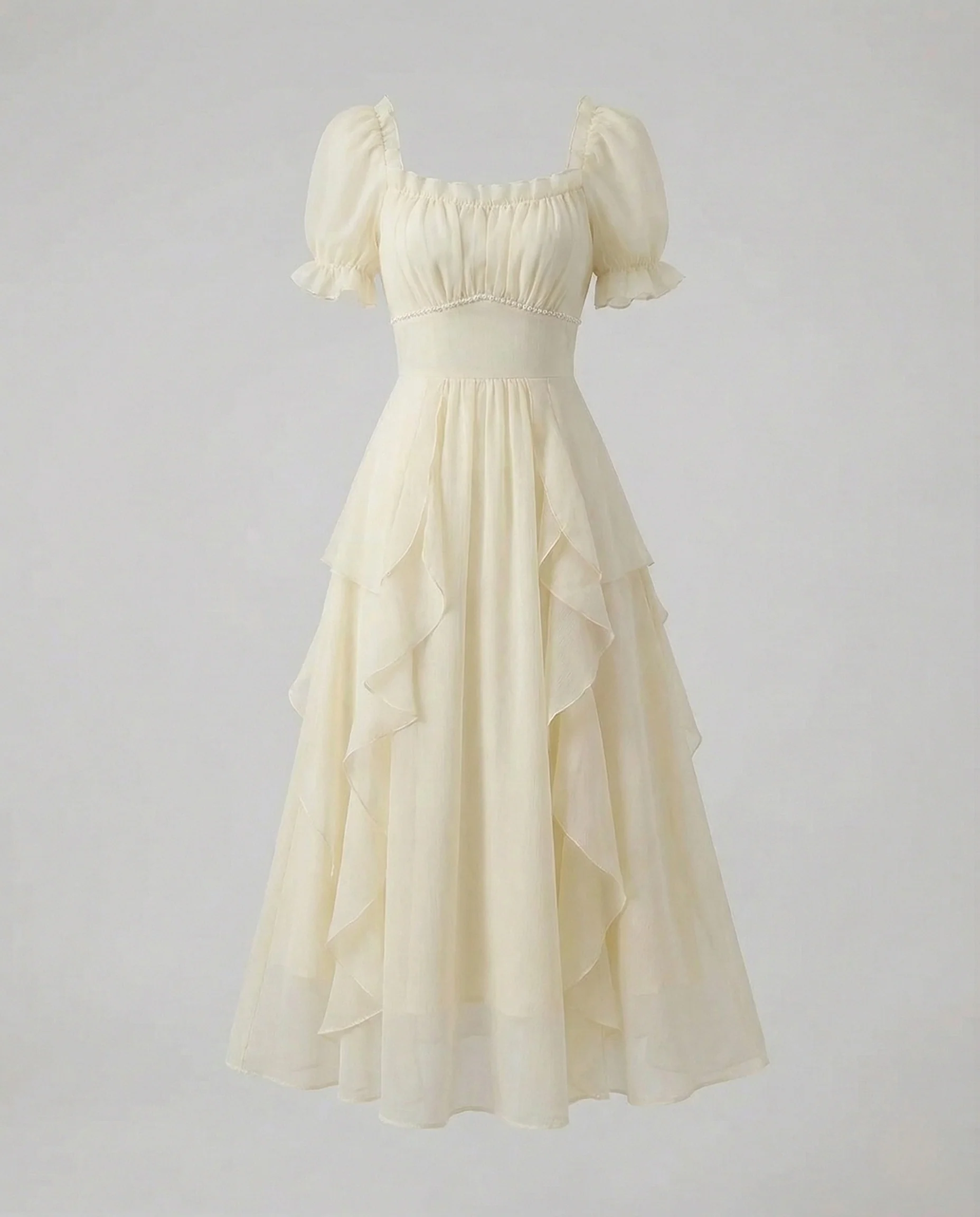 Chiffonkleid Mit Puffärmeln Empire Damen - Image 6