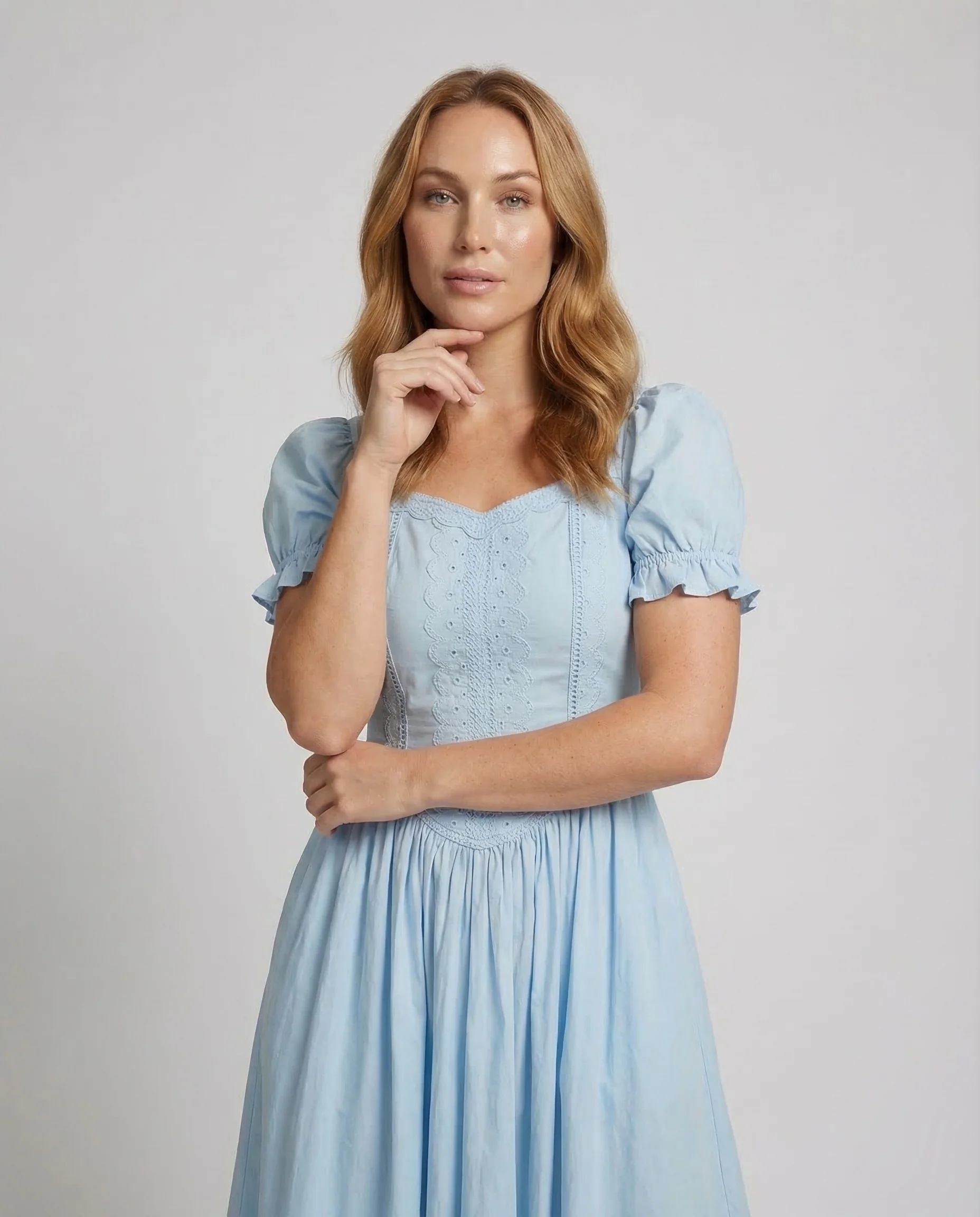 Damen Midikleid Korsage Romantisch - Image 2