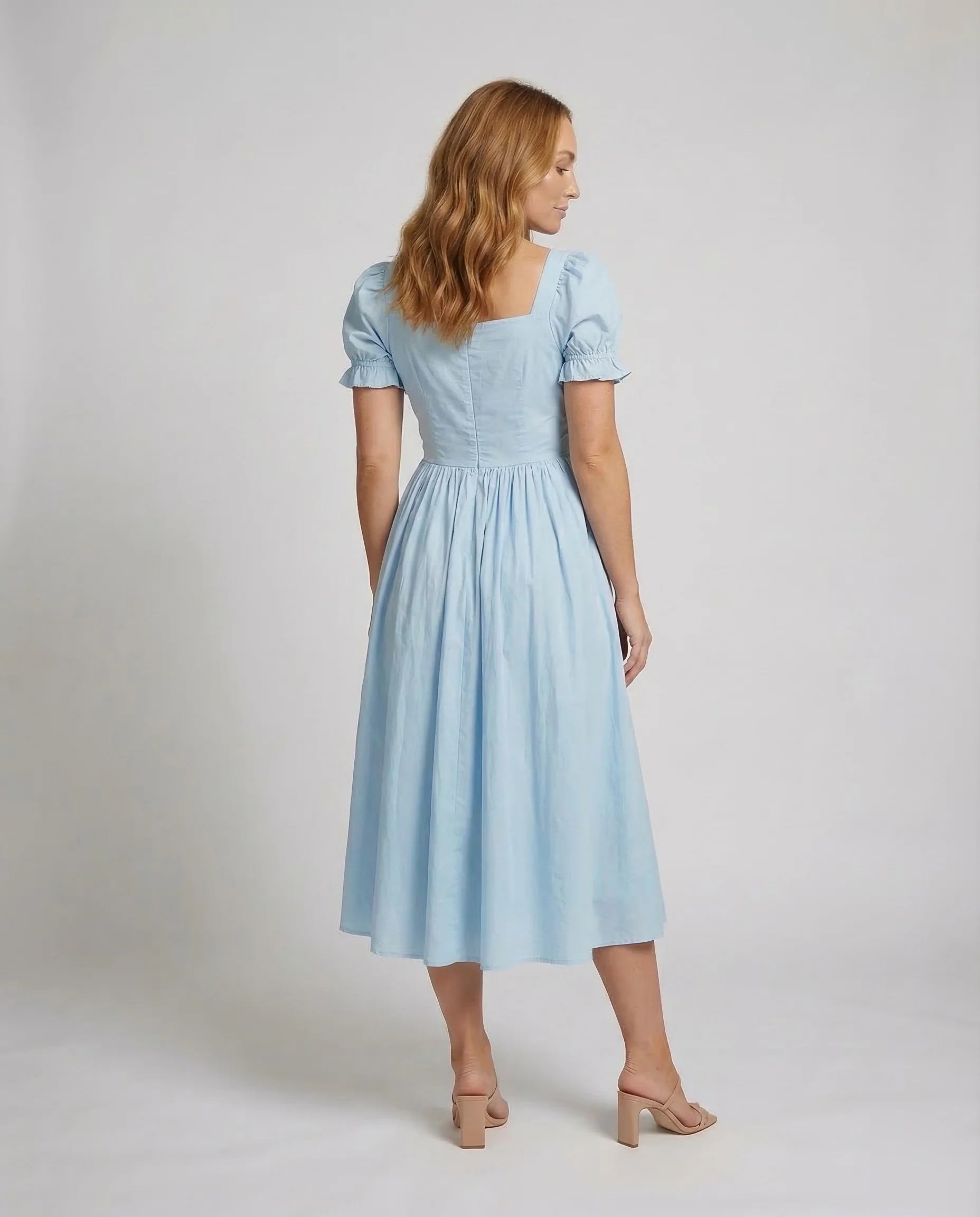Damen Midikleid Korsage Romantisch - Image 3