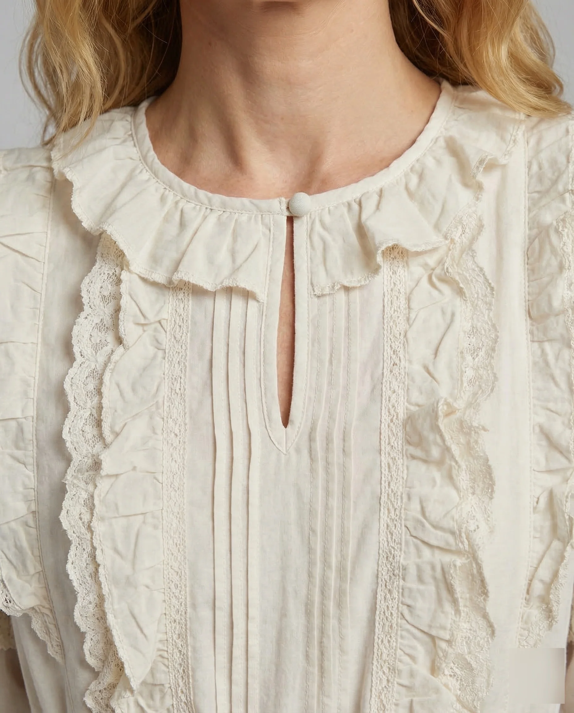 Damen Landhauskleid Romantisch Spitze - Image 3