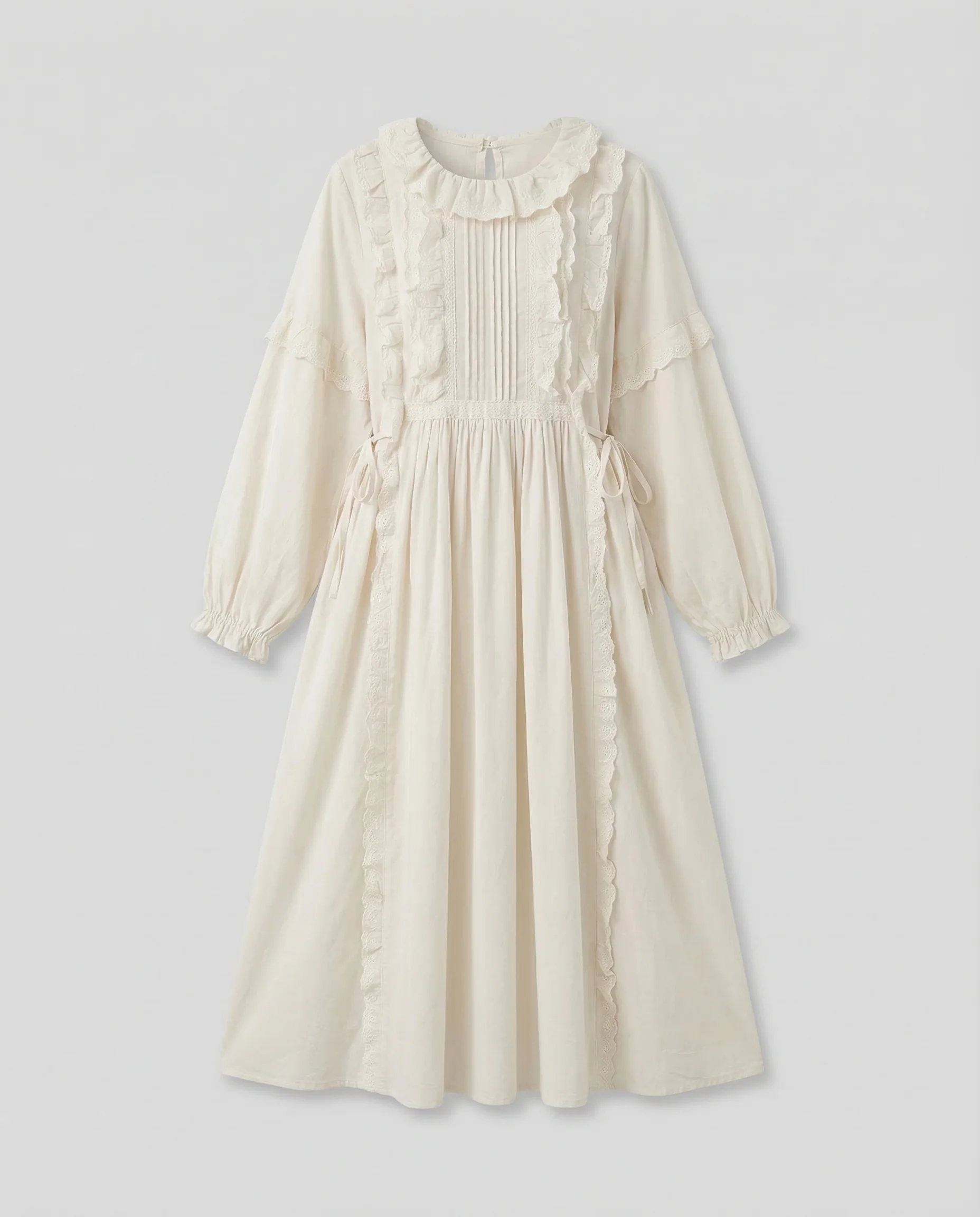 Damen Landhauskleid Romantisch Spitze - Image 5