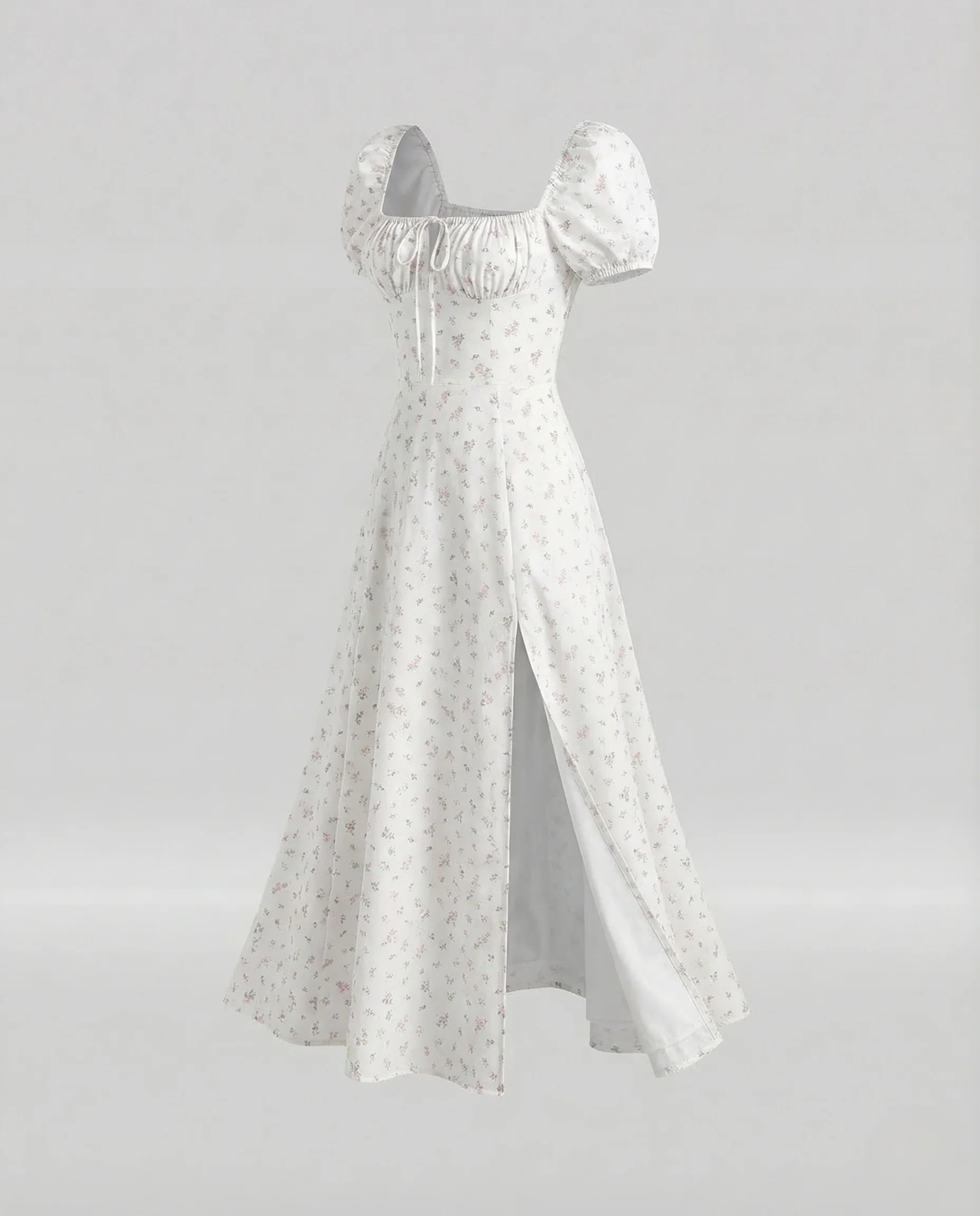 Damen Maxikleid Herz Ausschnitt Schlitz - Image 10