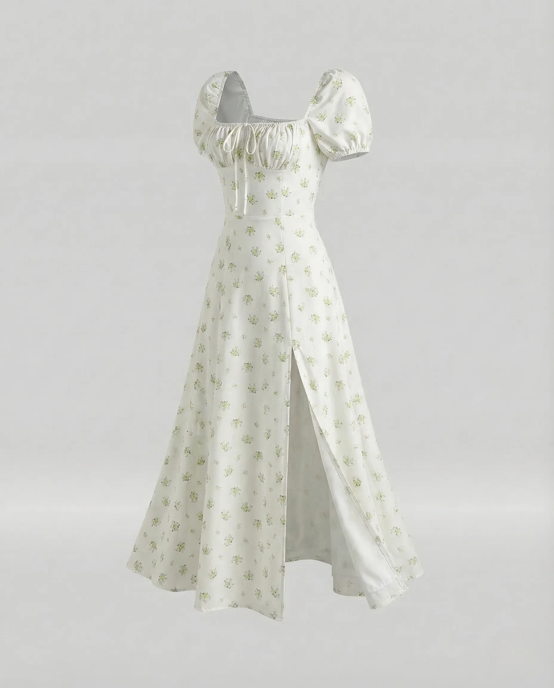 Damen Maxikleid Herz Ausschnitt Schlitz - Image 9