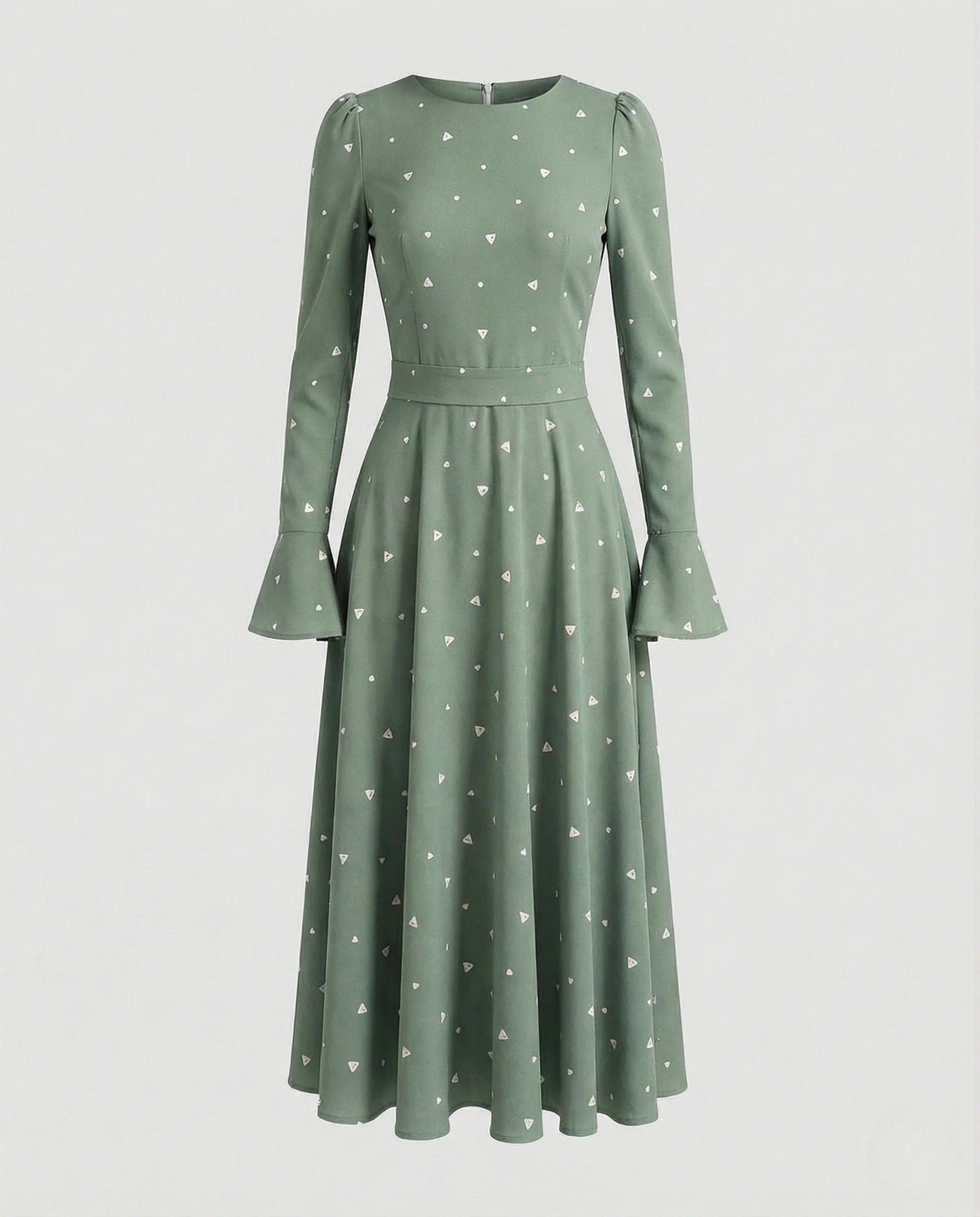 Damen Maxikleid mit Herzprint und Tellerrock - Image 6