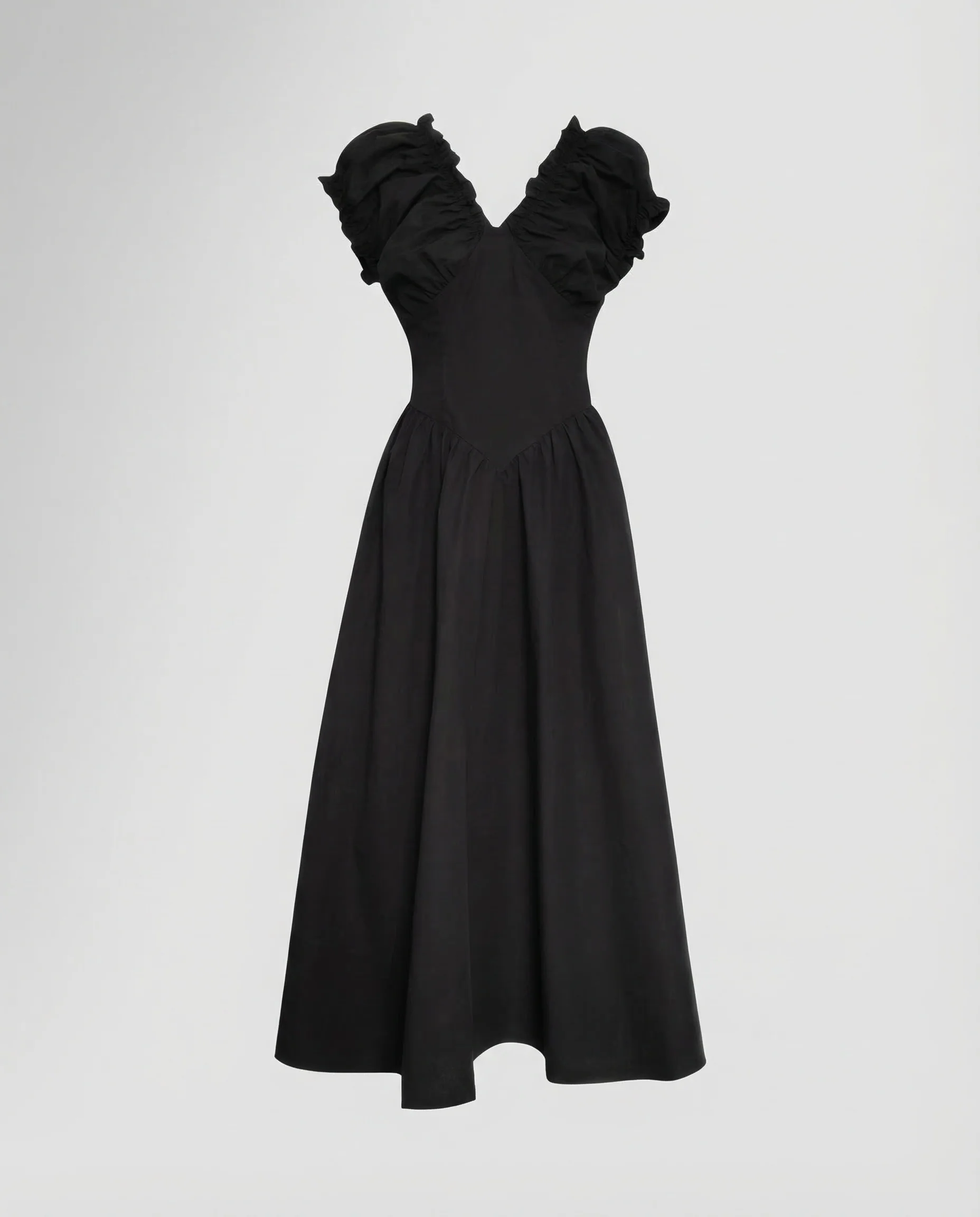 Damen Midikleid Rüschen Romantisch - Image 4