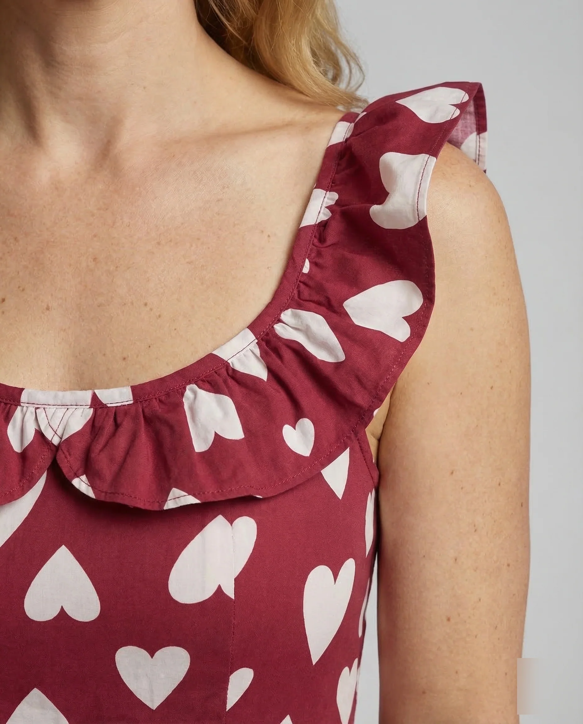 Damen Vintage Swingkleid Herzprint - Image 3