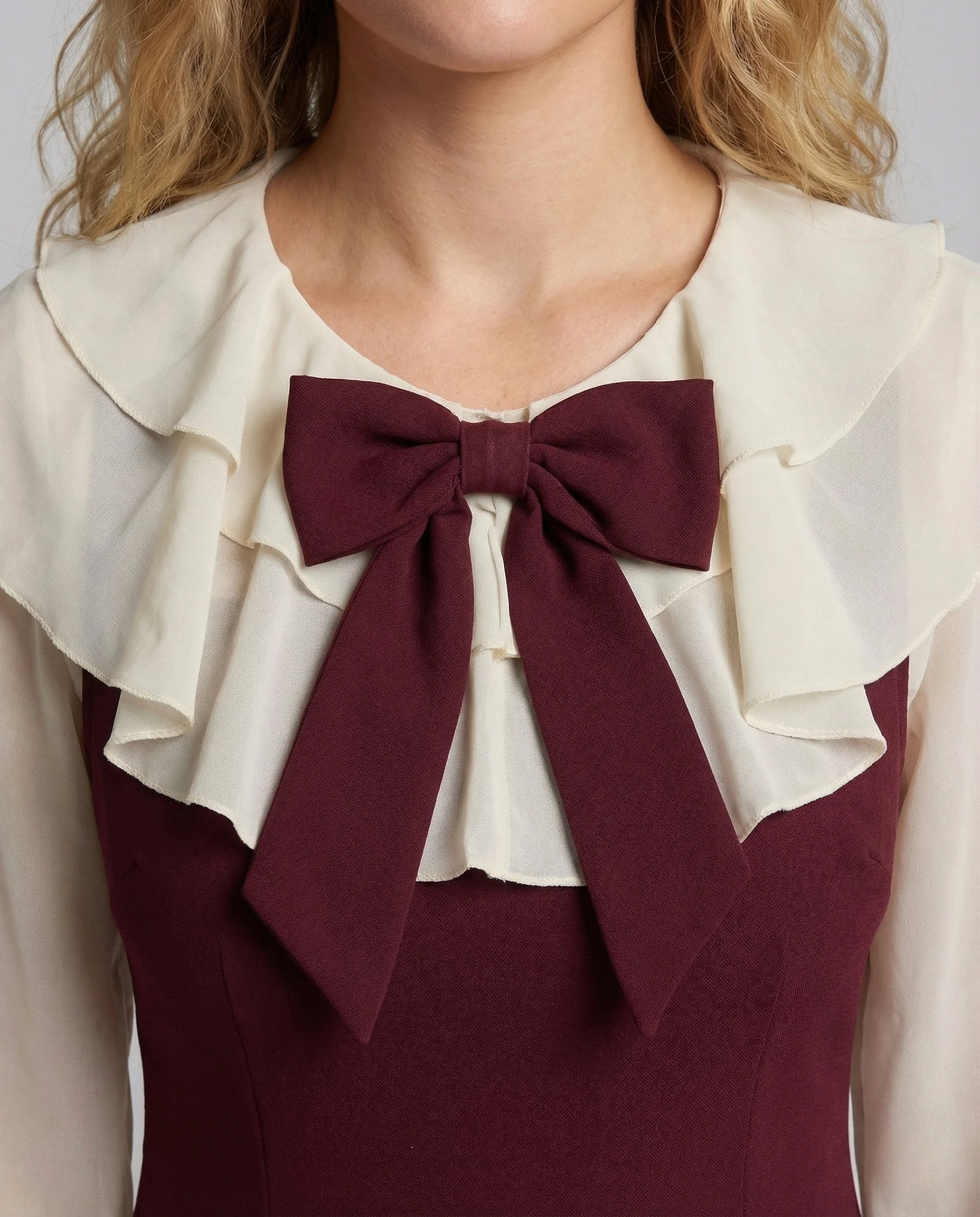 Damen Romantisches Zweiteiler Kleid - Image 3
