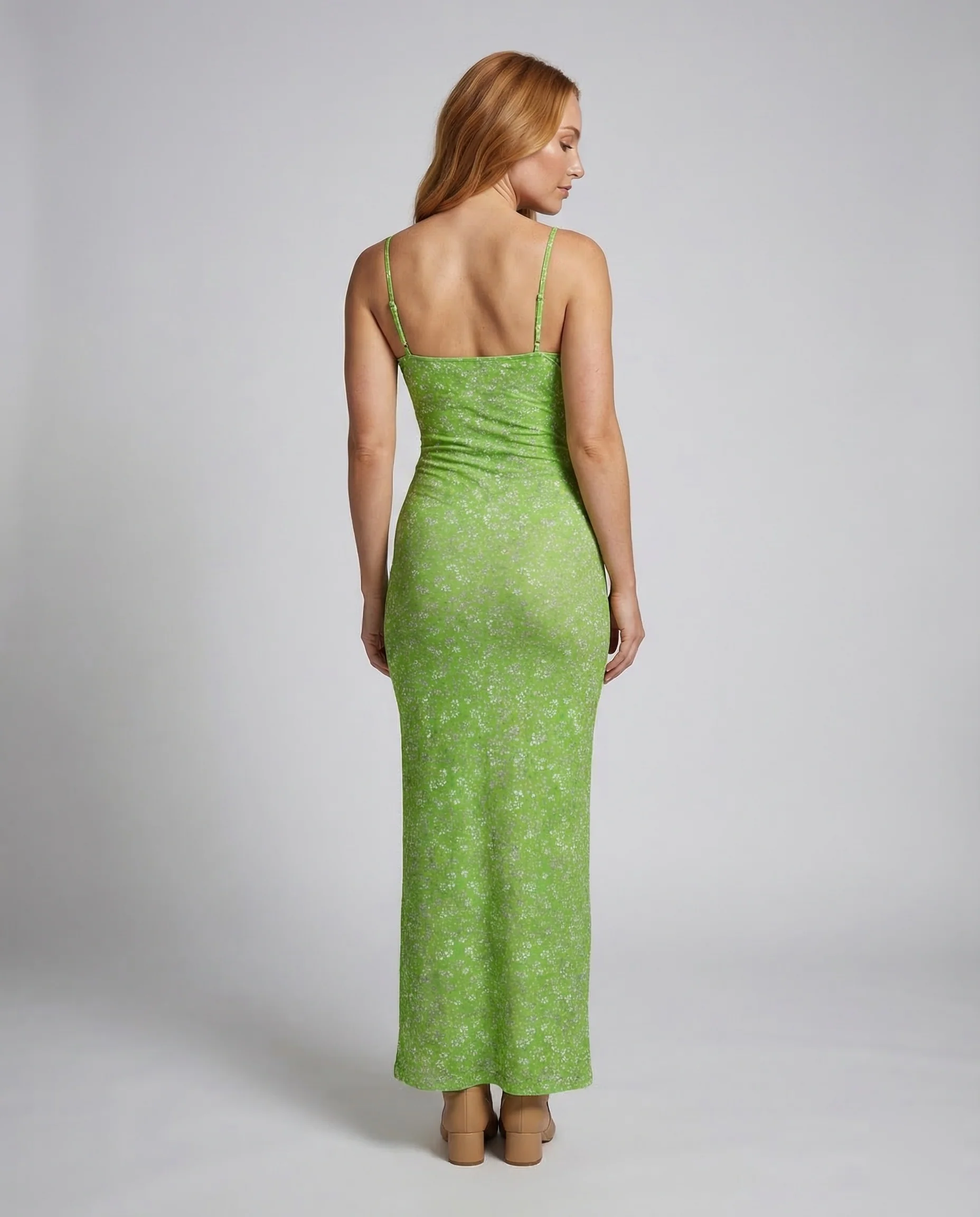 Damen Maxikleid Rückenfrei Spaghettiträger - Image 3