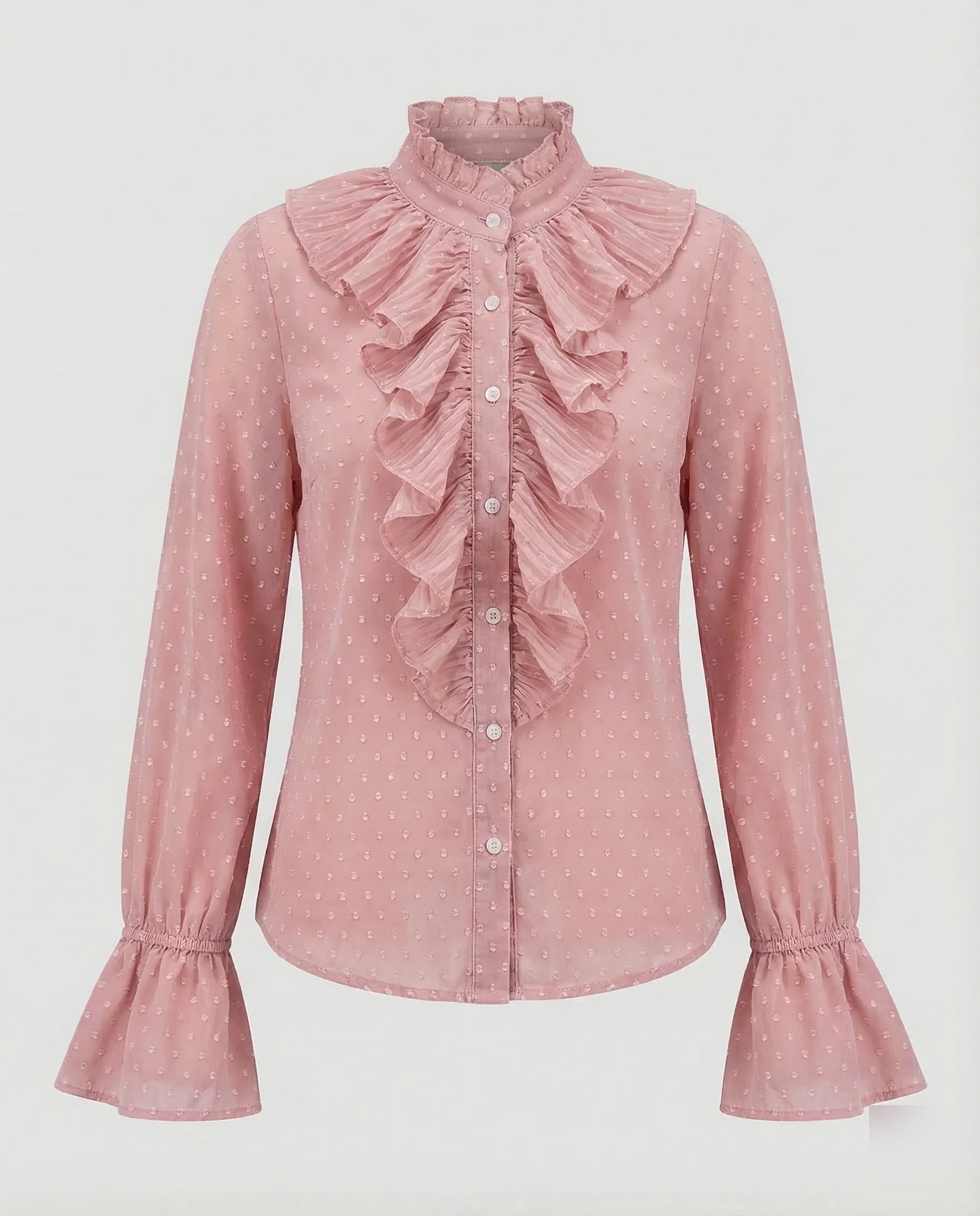 Damen Rüschenbluse Denim Look - Image 6