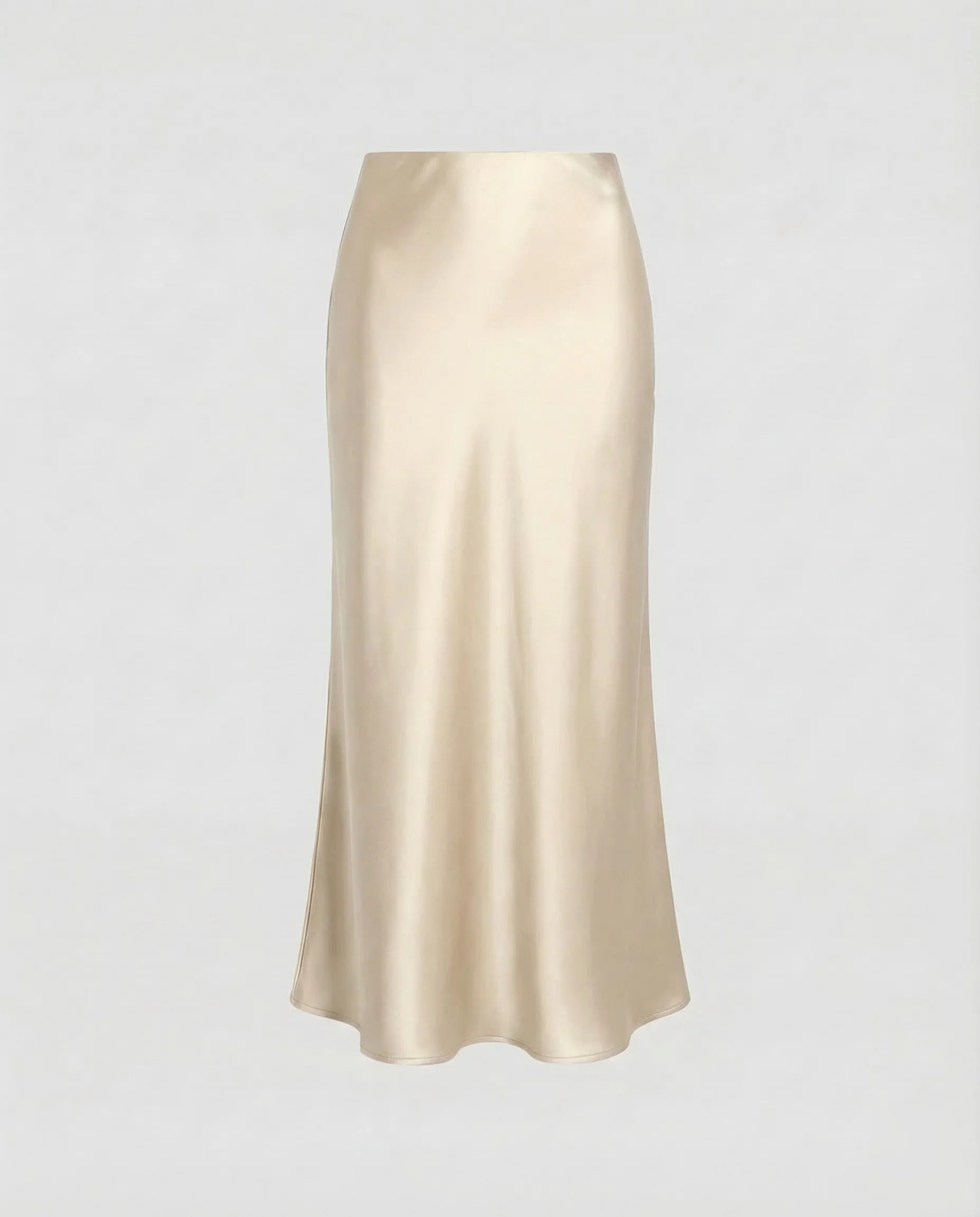 Damen Satin Midirock Drapiert - Image 12