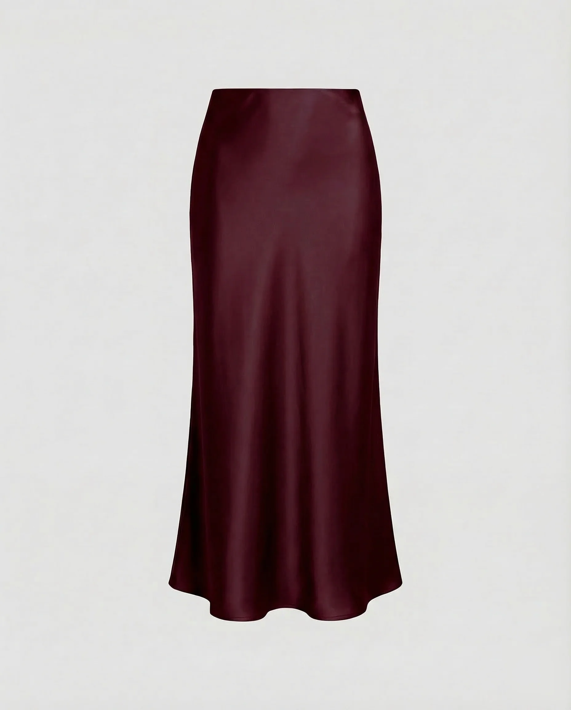 Damen Satin Midirock Drapiert - Image 13