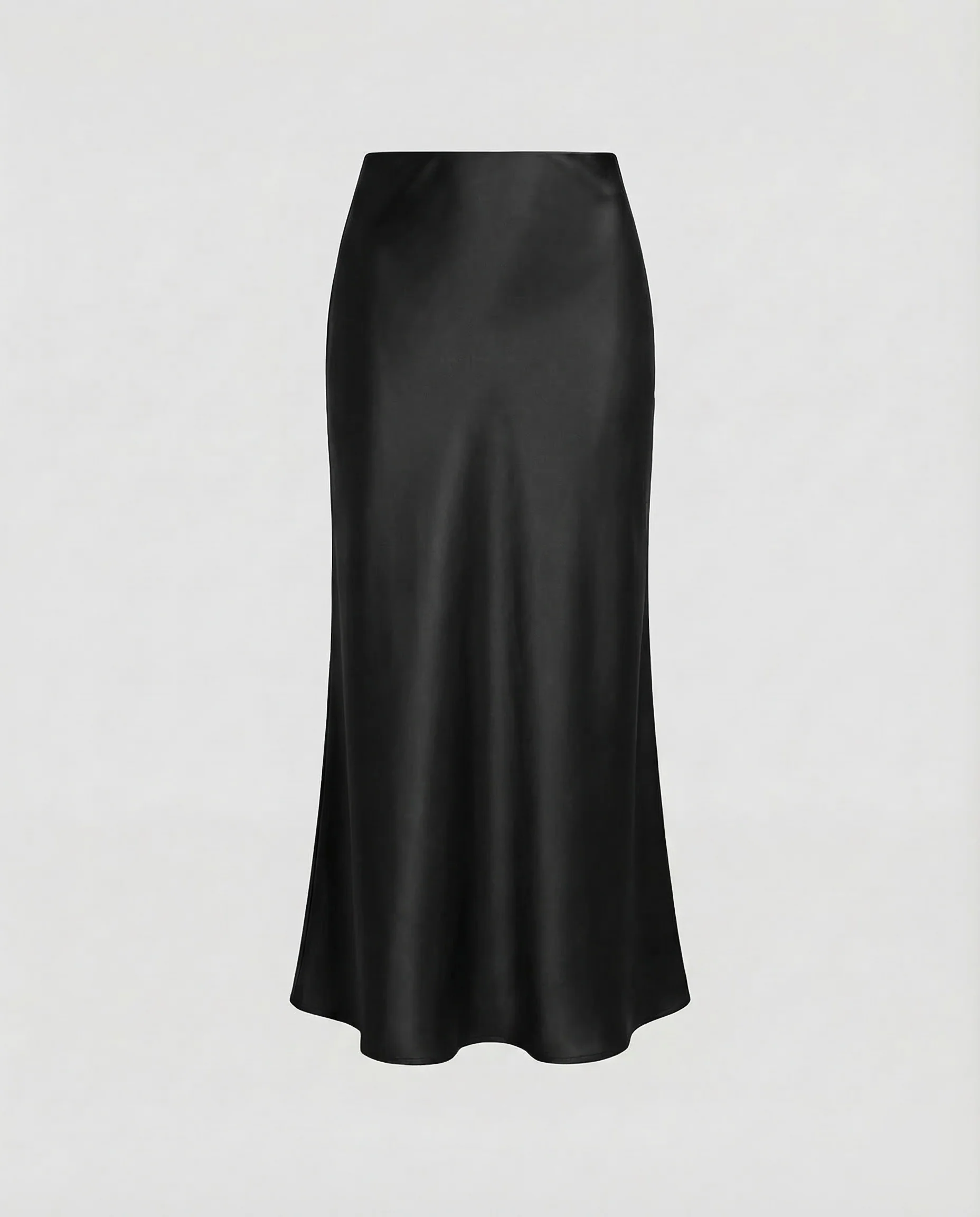 Damen Satin Midirock Drapiert - Image 14