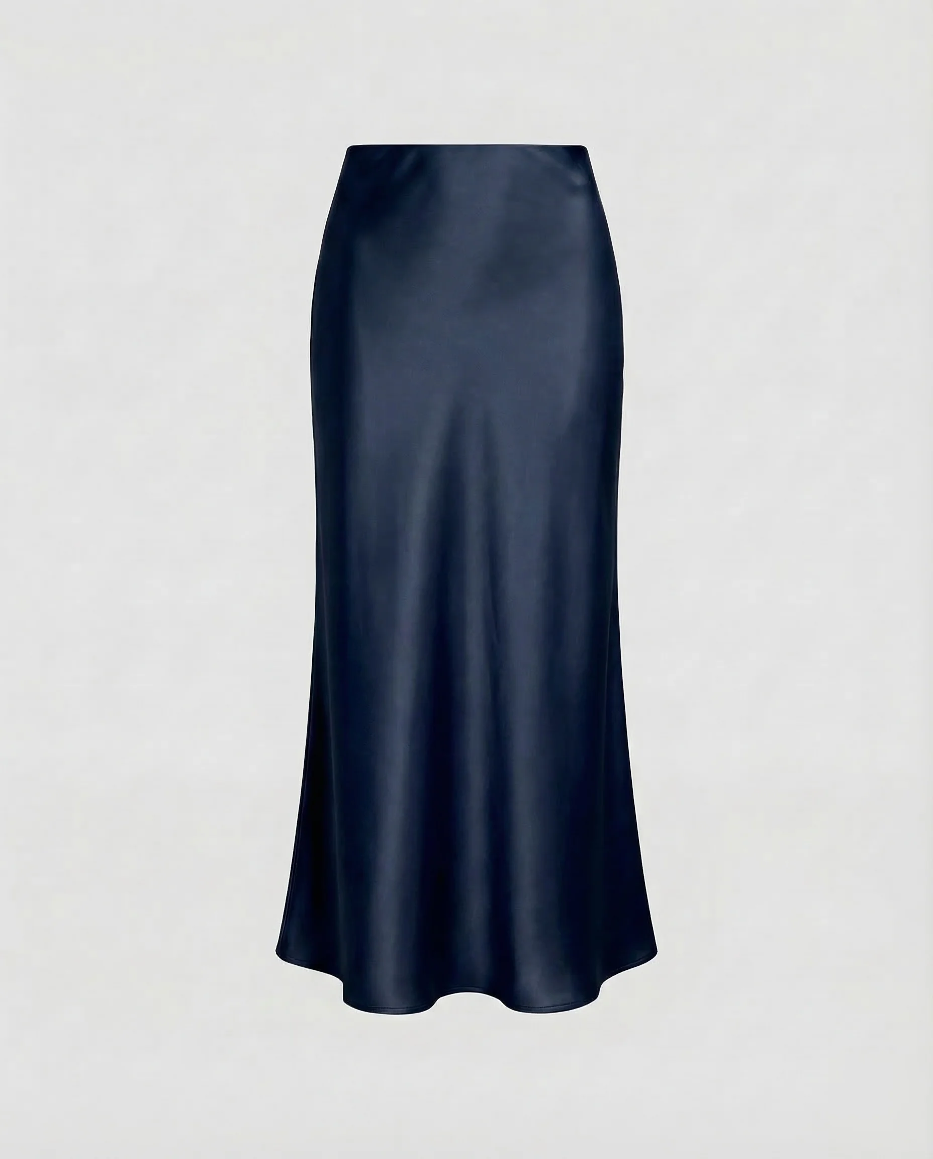Damen Satin Midirock Drapiert - Image 15