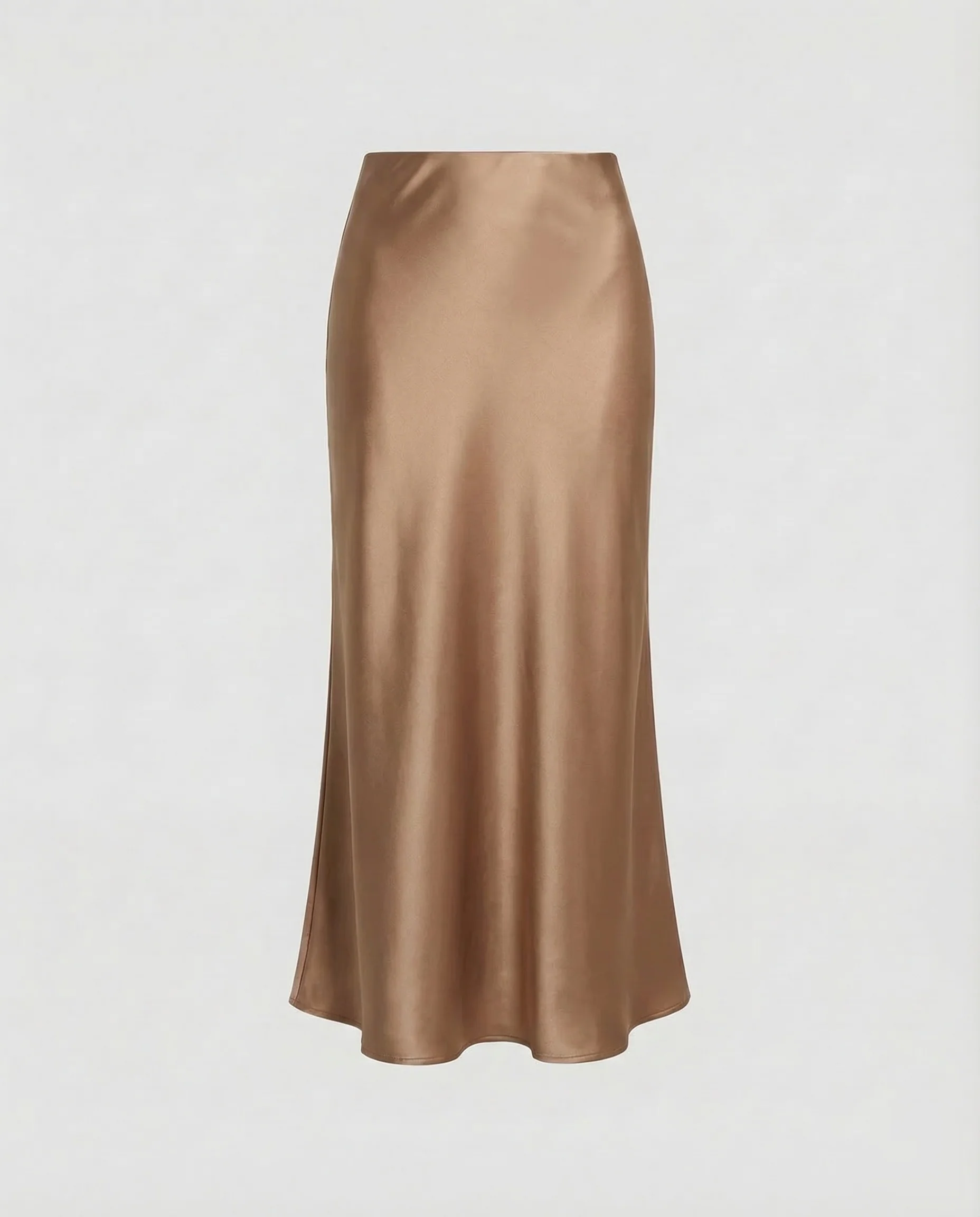 Damen Satin Midirock Drapiert - Image 16