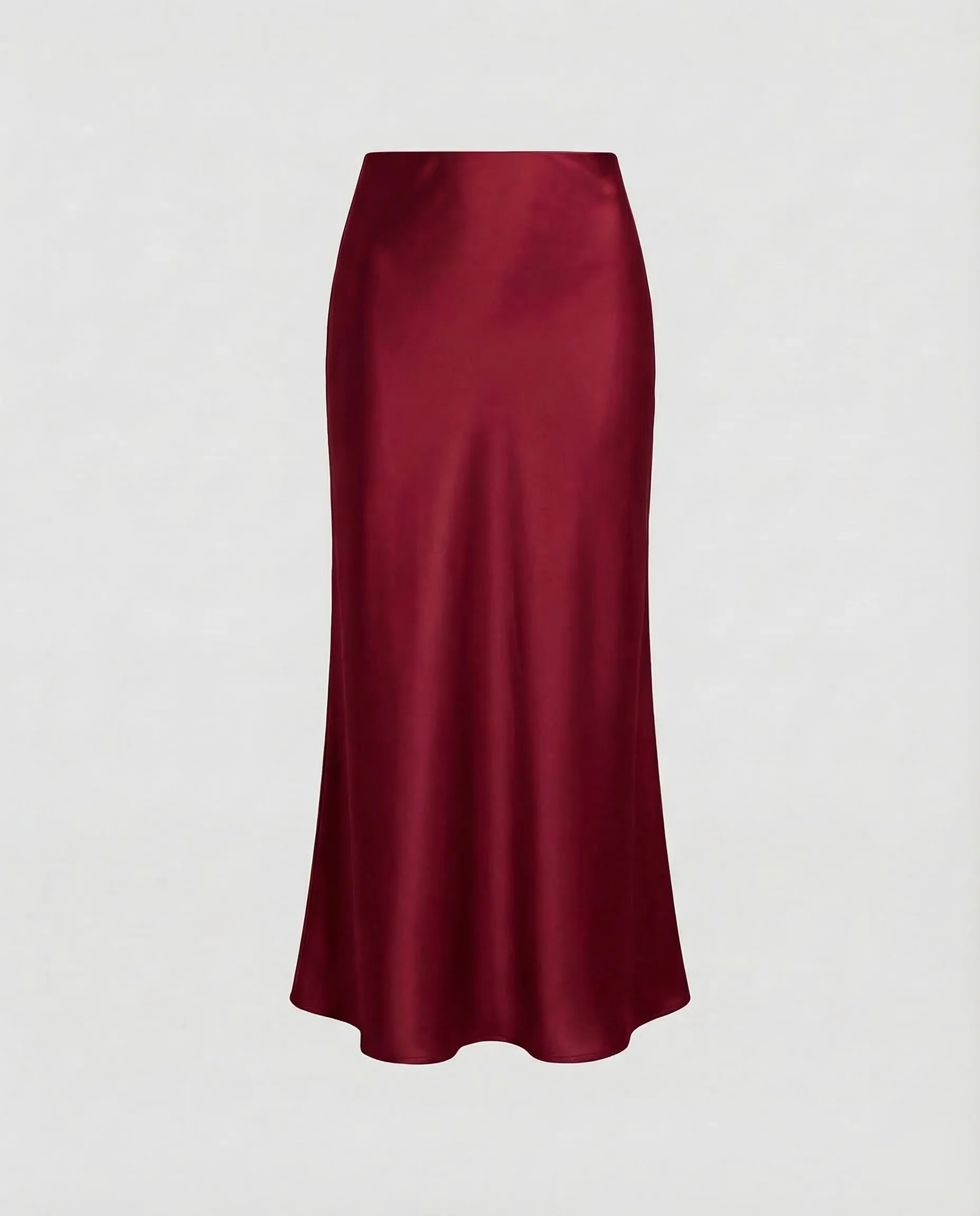 Damen Satin Midirock Drapiert - Image 17