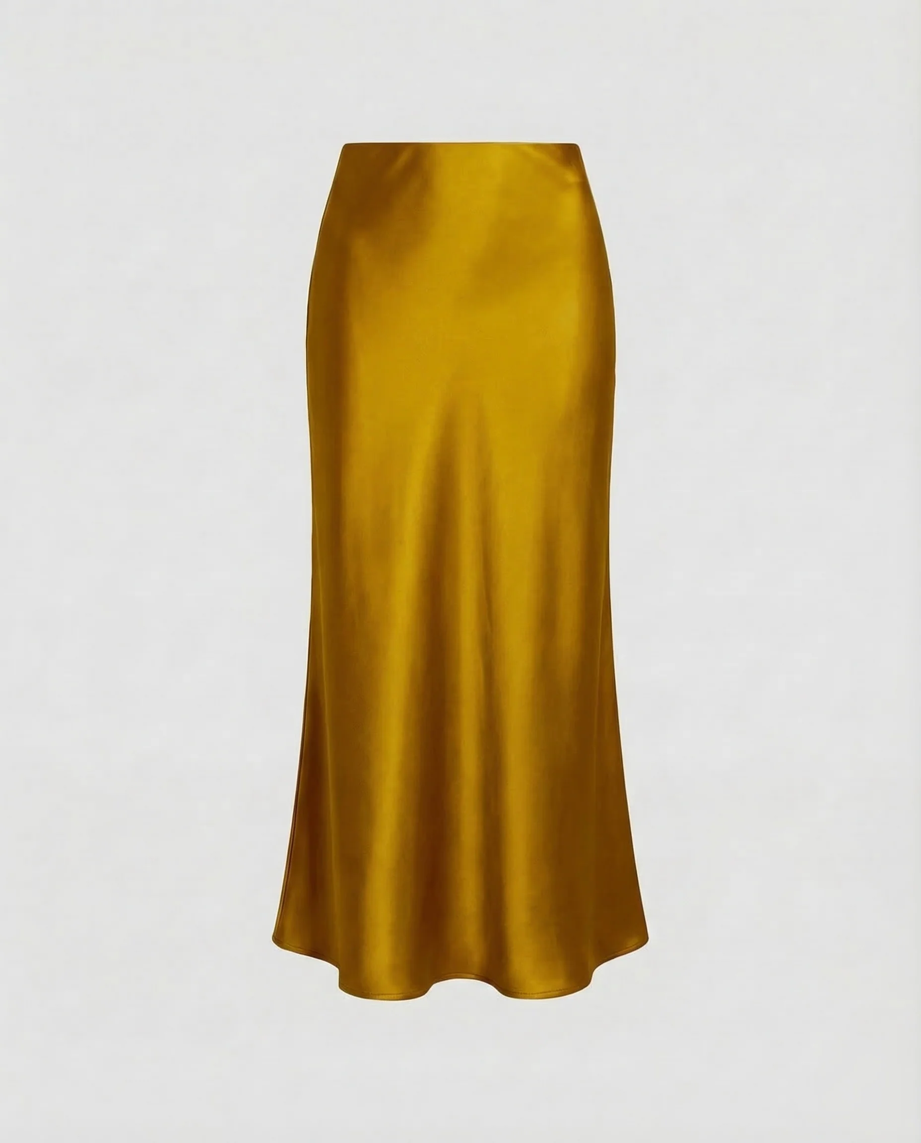 Damen Satin Midirock Drapiert - Image 18