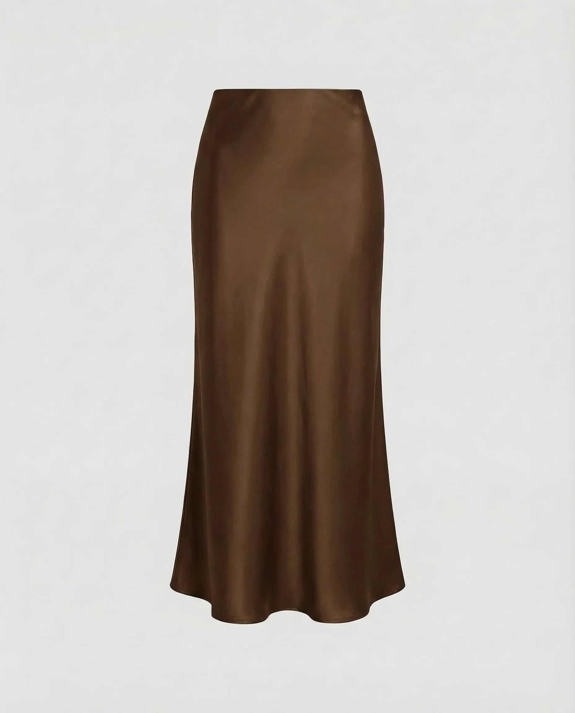Damen Satin Midirock Drapiert - Image 20