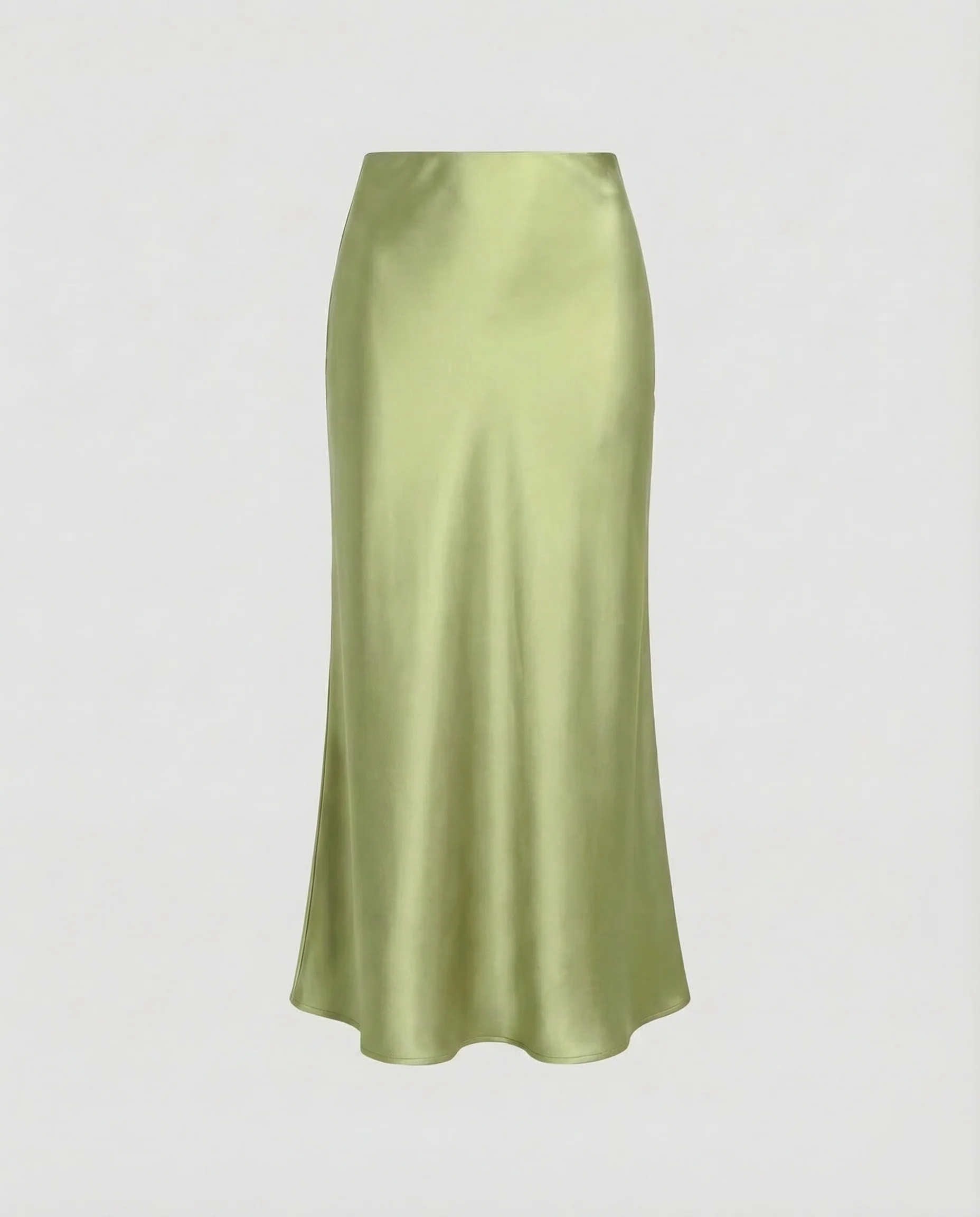 Damen Satin Midirock Drapiert - Image 21