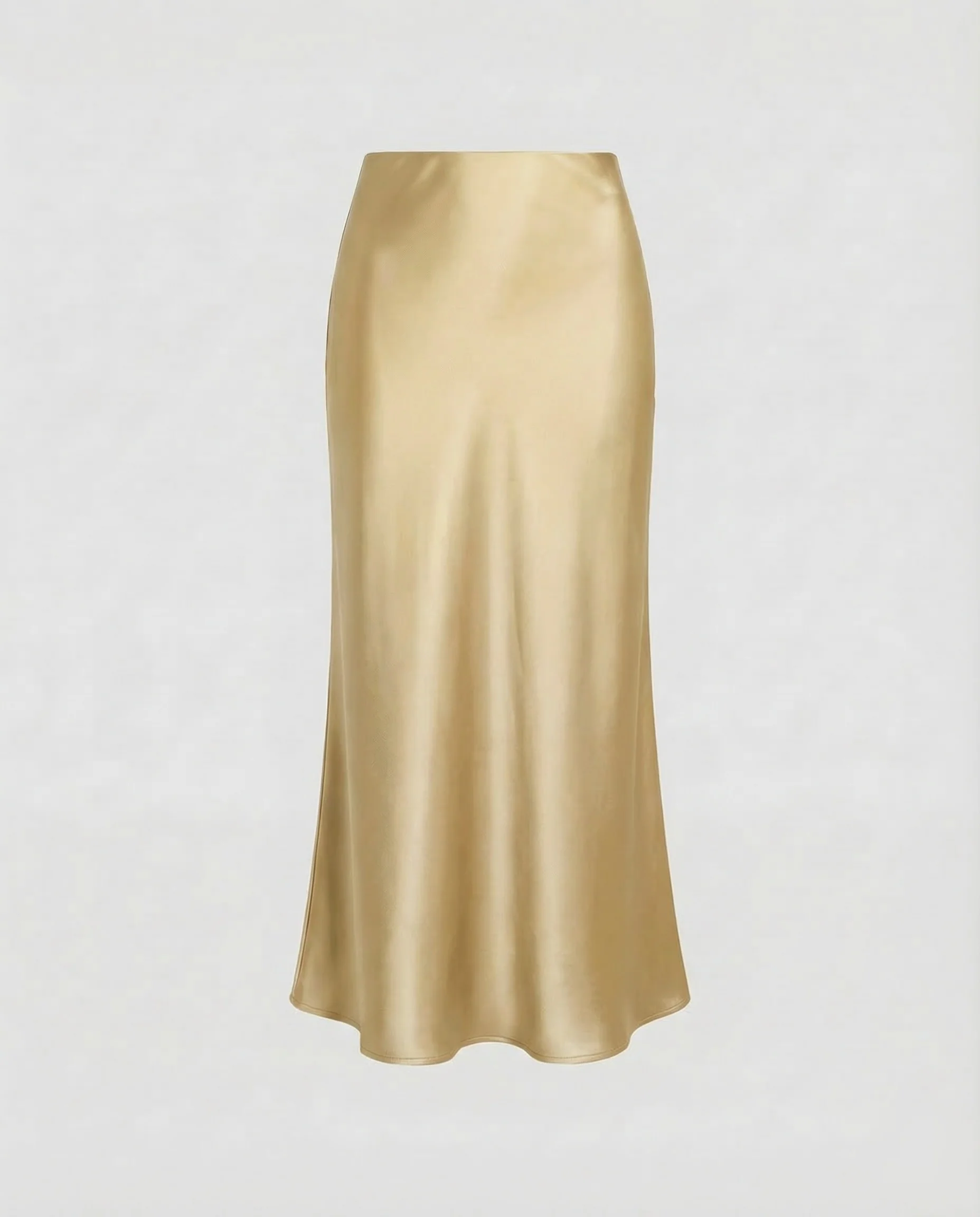 Damen Satin Midirock Drapiert - Image 23