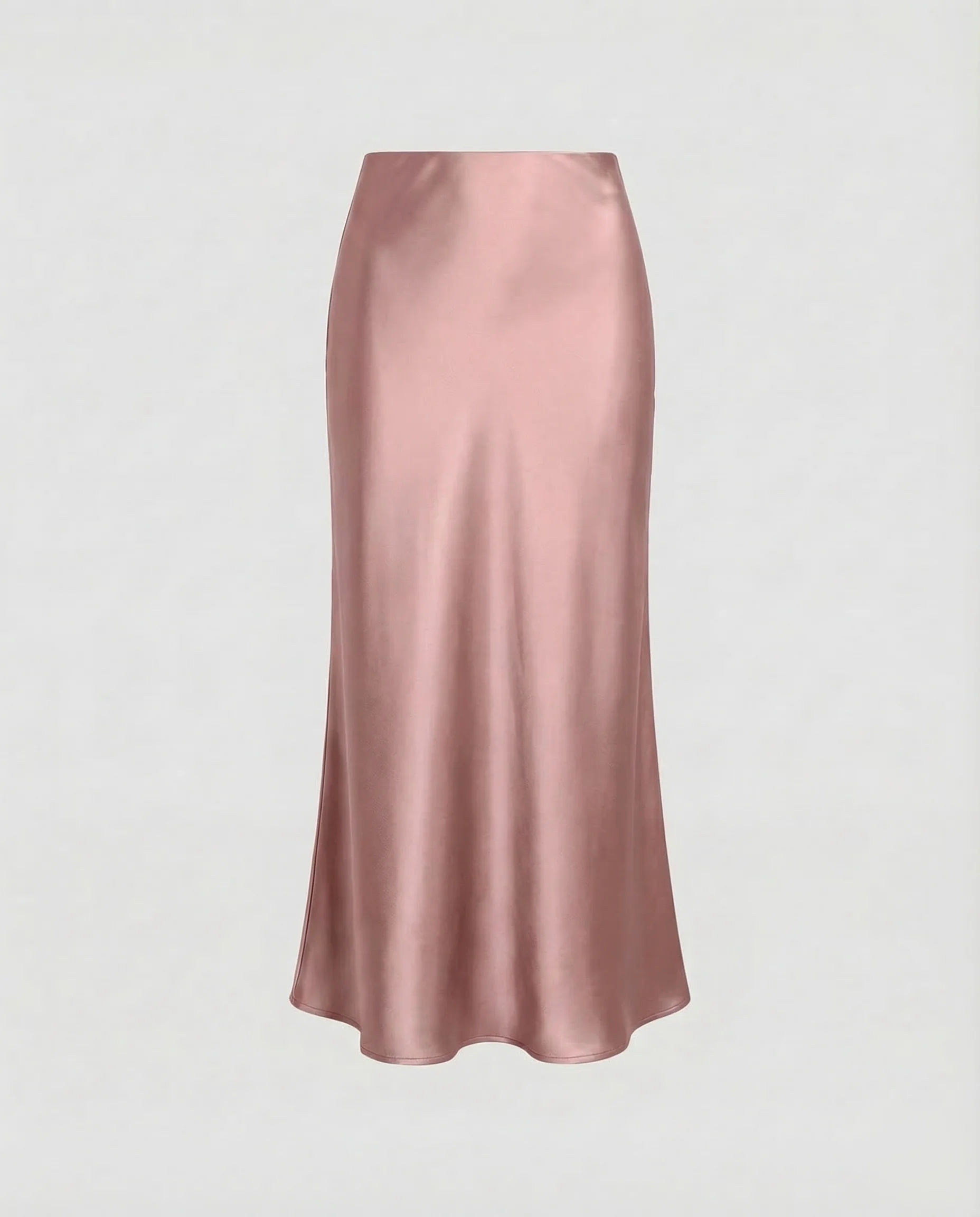 Damen Satin Midirock Drapiert - Image 7