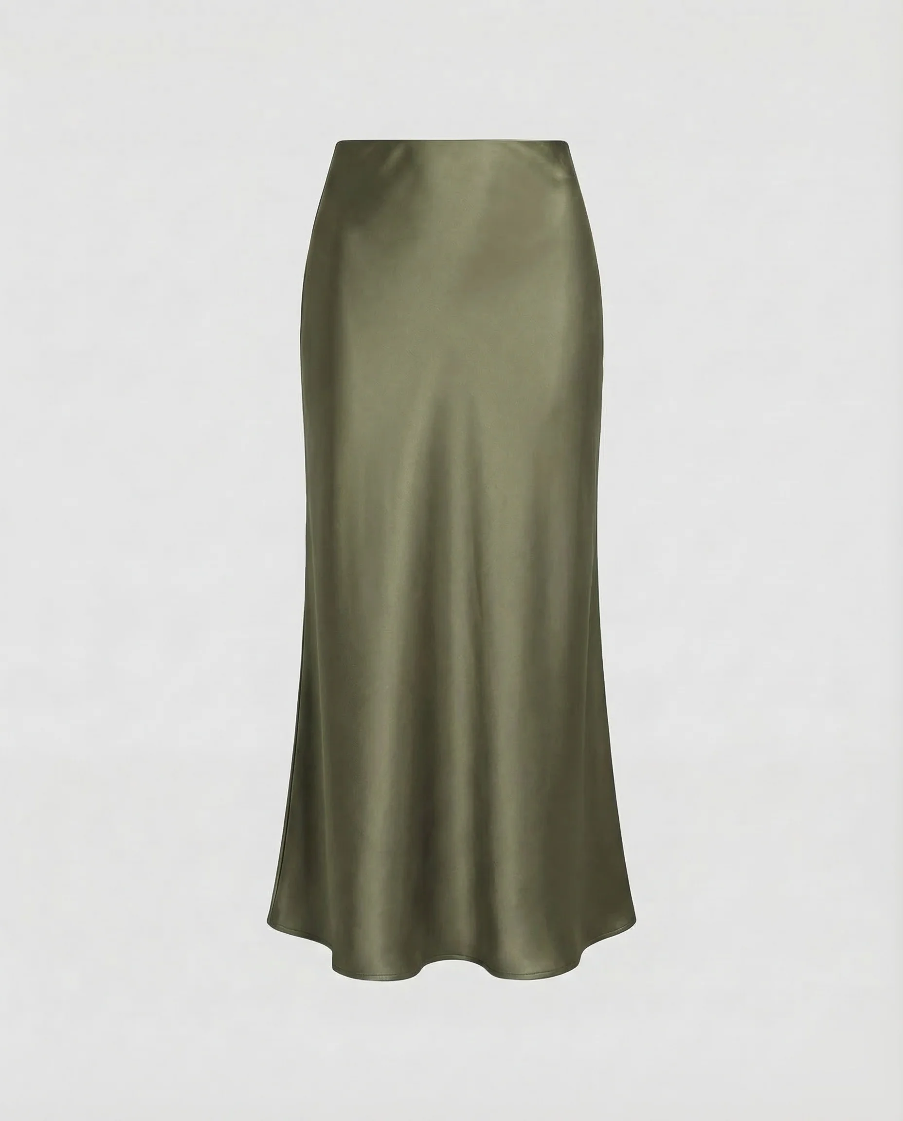 Damen Satin Midirock Drapiert - Image 8