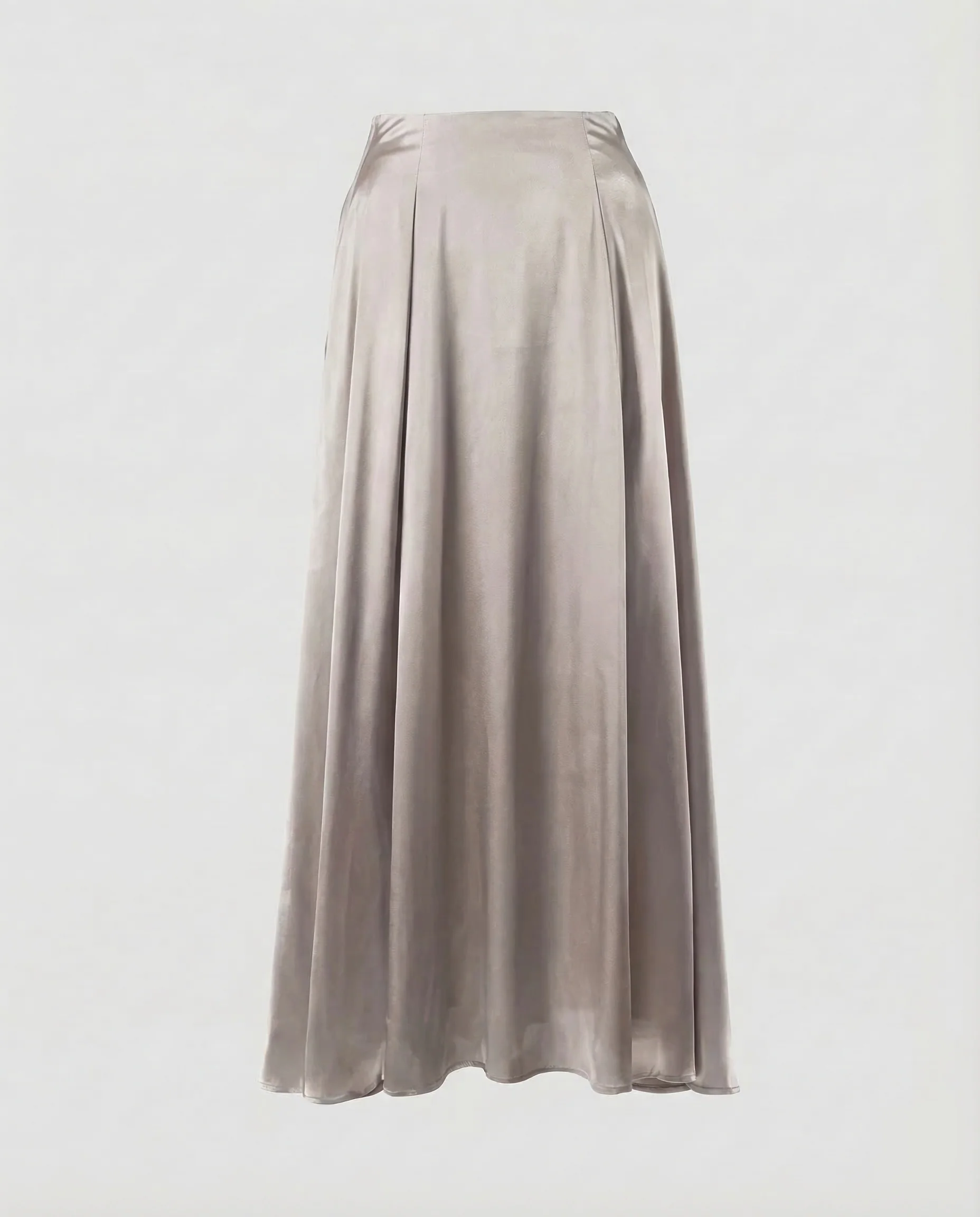 Damen Satin Maxirock Kellerfalten - Image 7