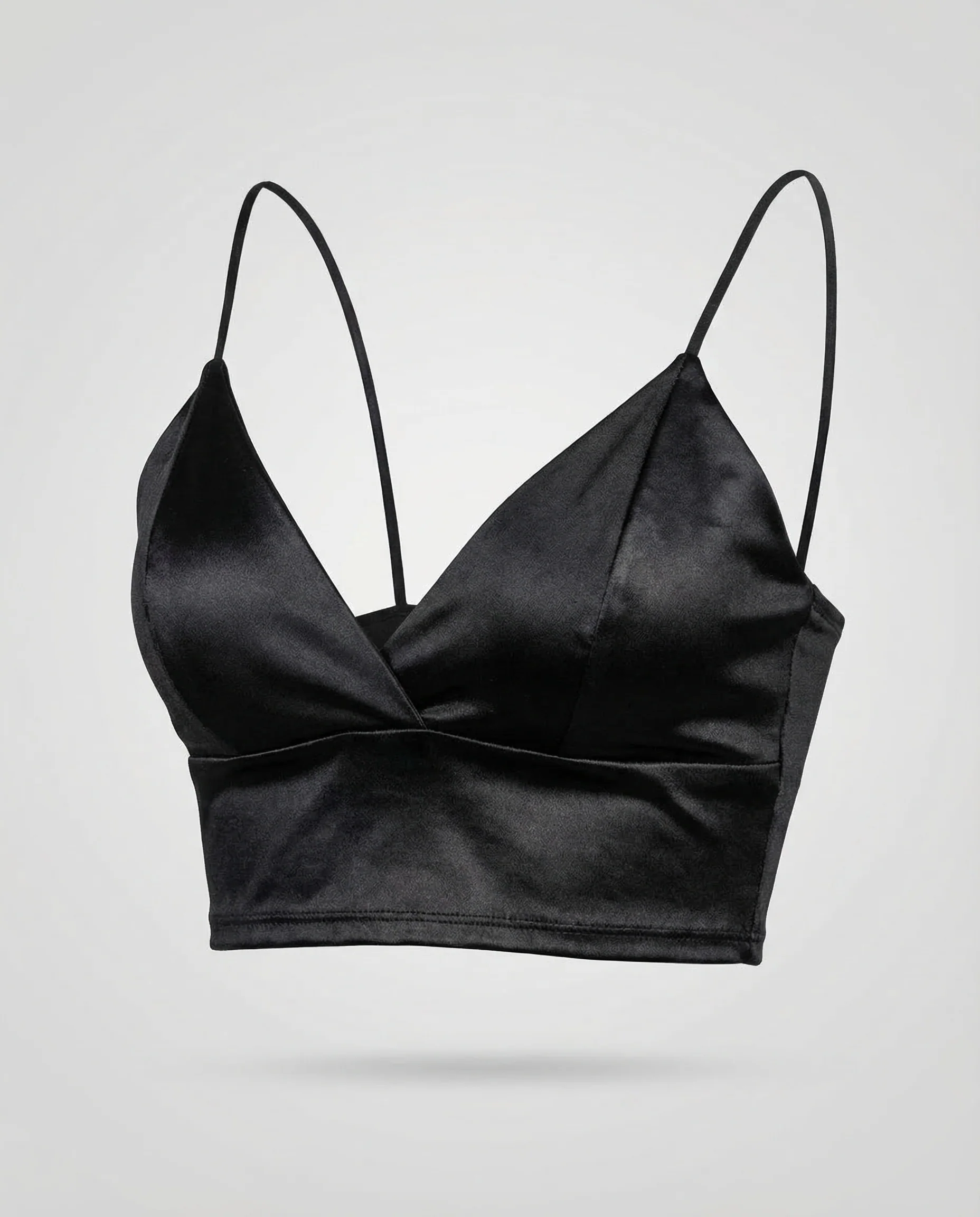 Damen Satin Bustier Crop - Image 5