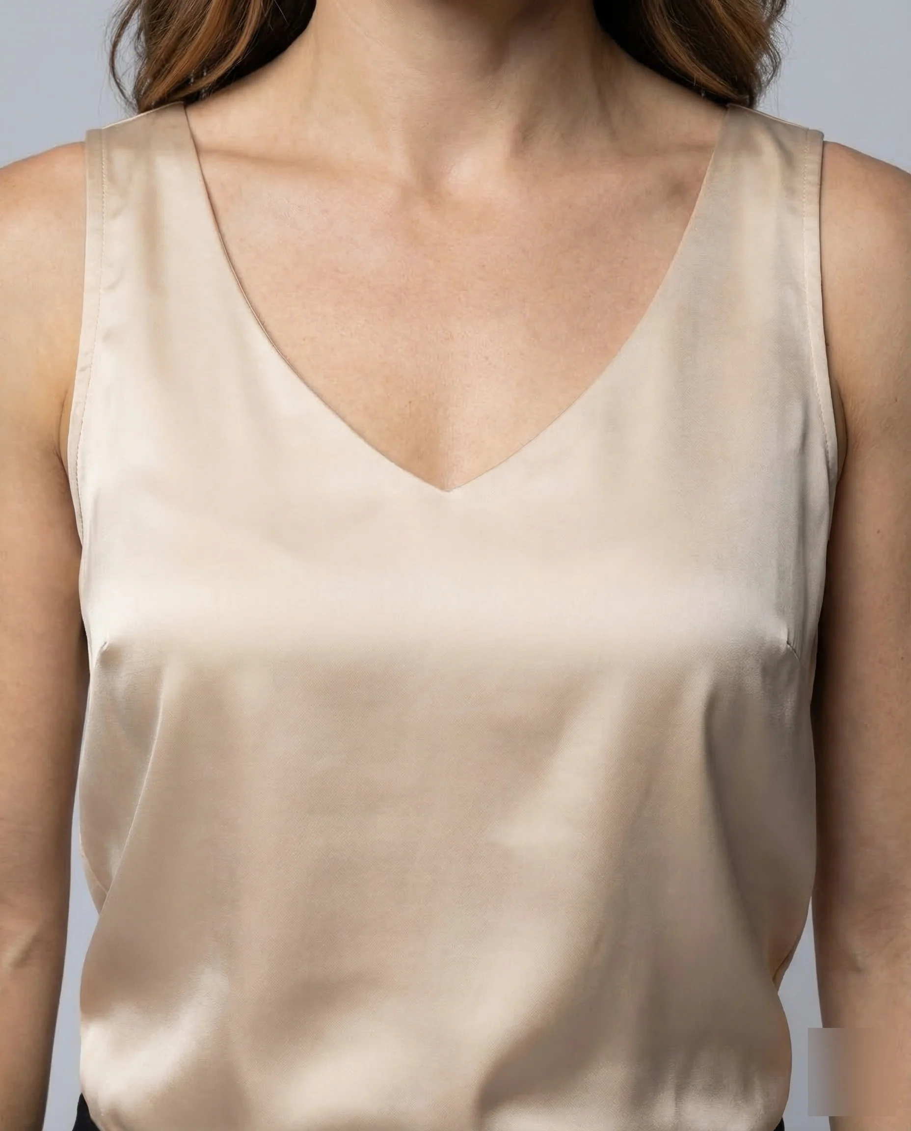 Damen Satin Top Spaghettiträger - Image 3
