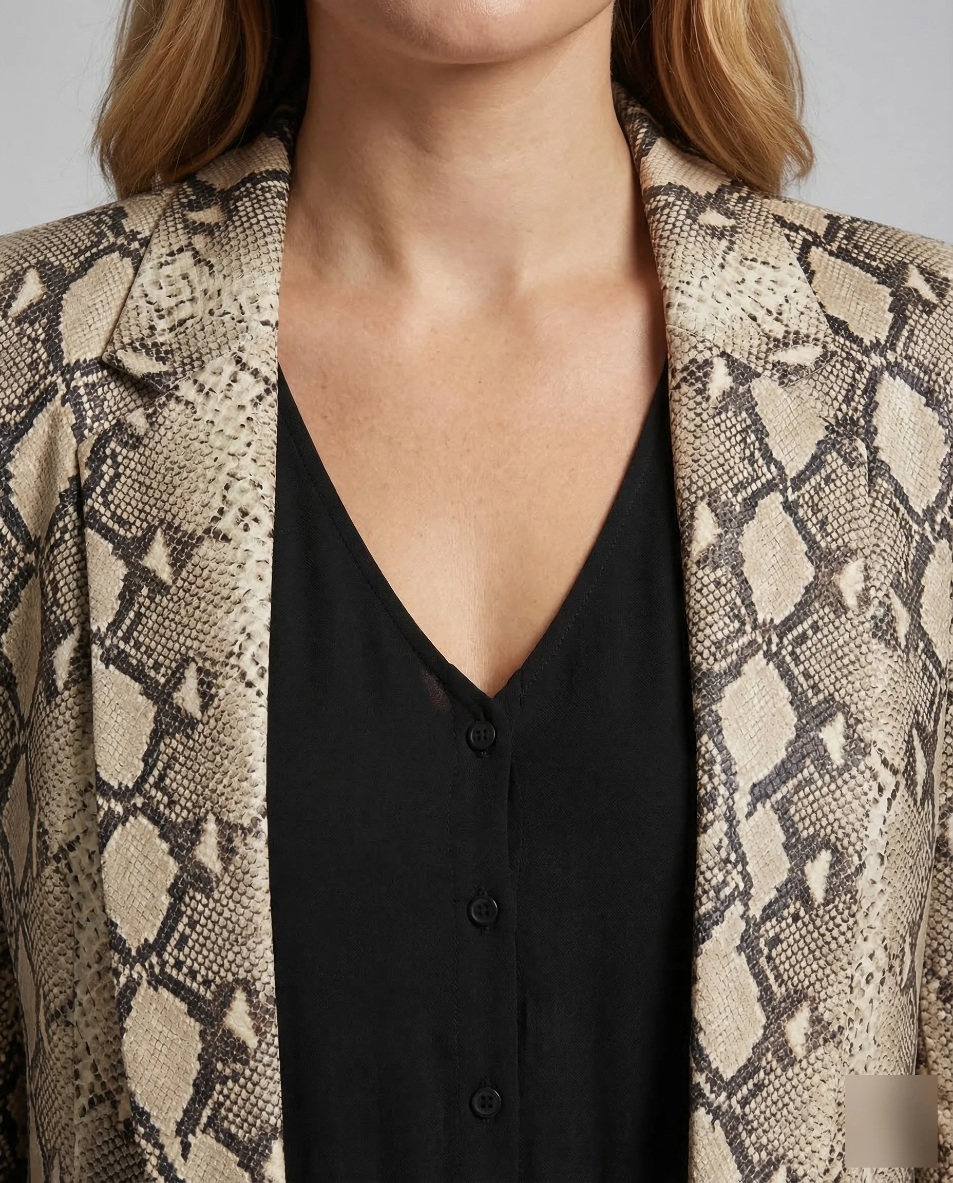 Damen Longblazer Schlangenprint - Image 3
