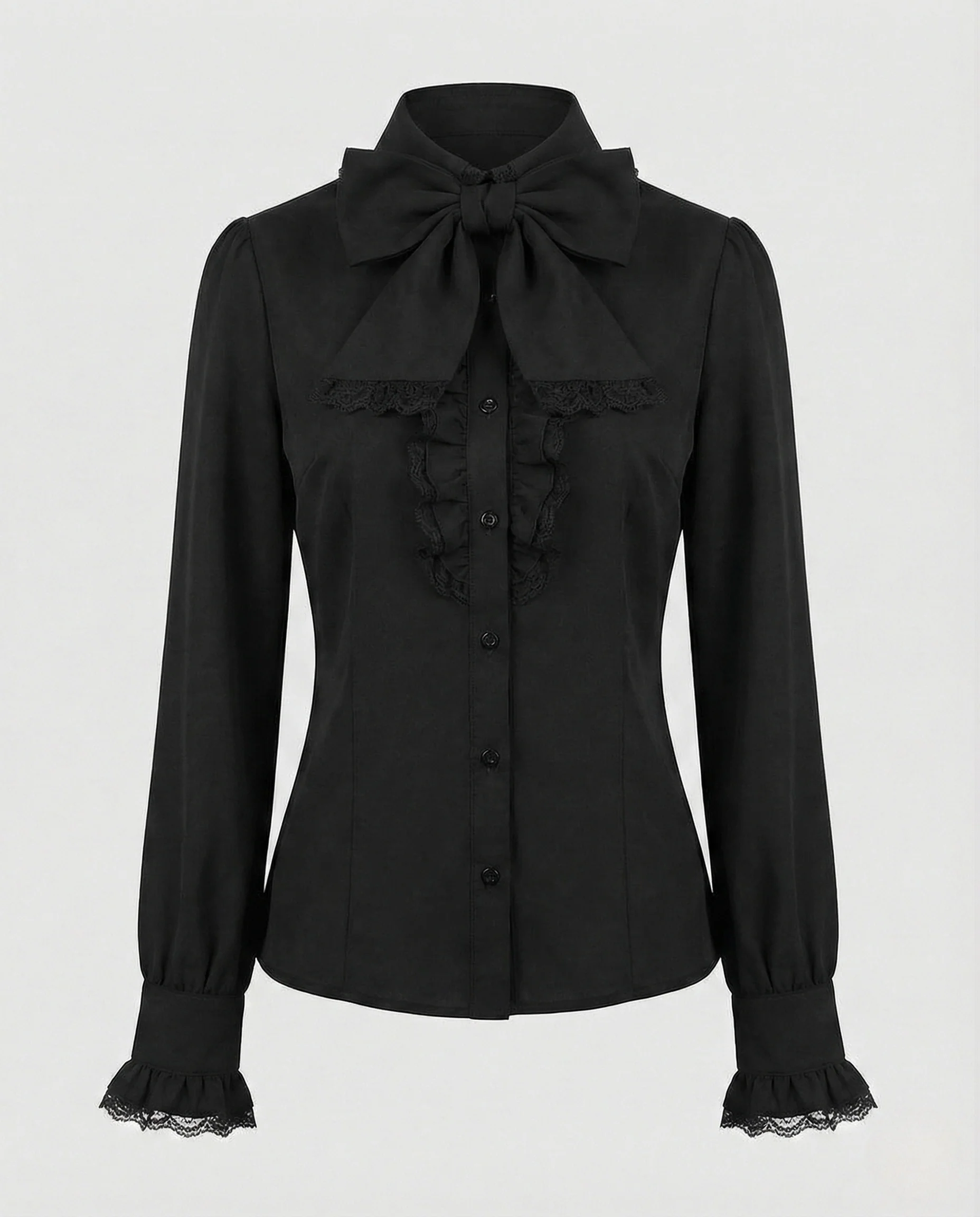 Damen Schluppenbluse mit Spitze - Image 6