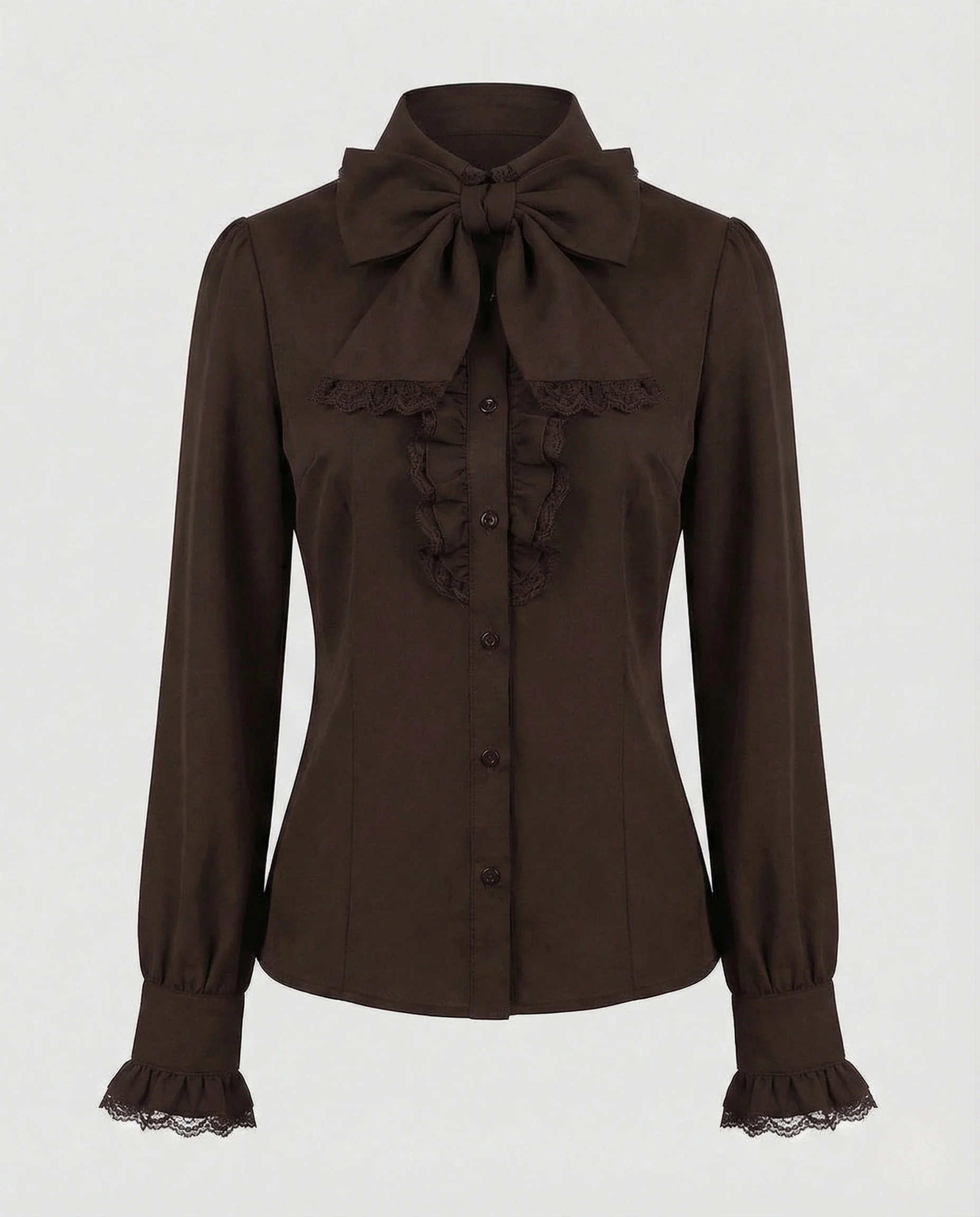 Damen Schluppenbluse mit Spitze - Image 7