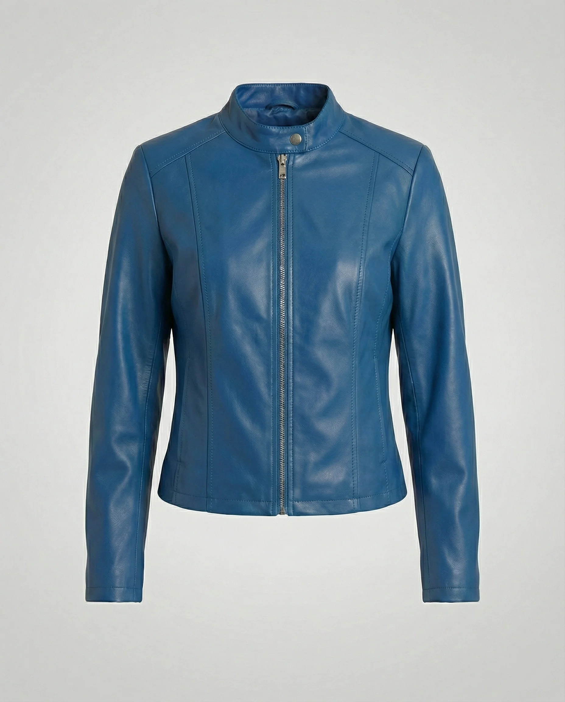 Damen Bikerjacke Lederimitat - Image 2