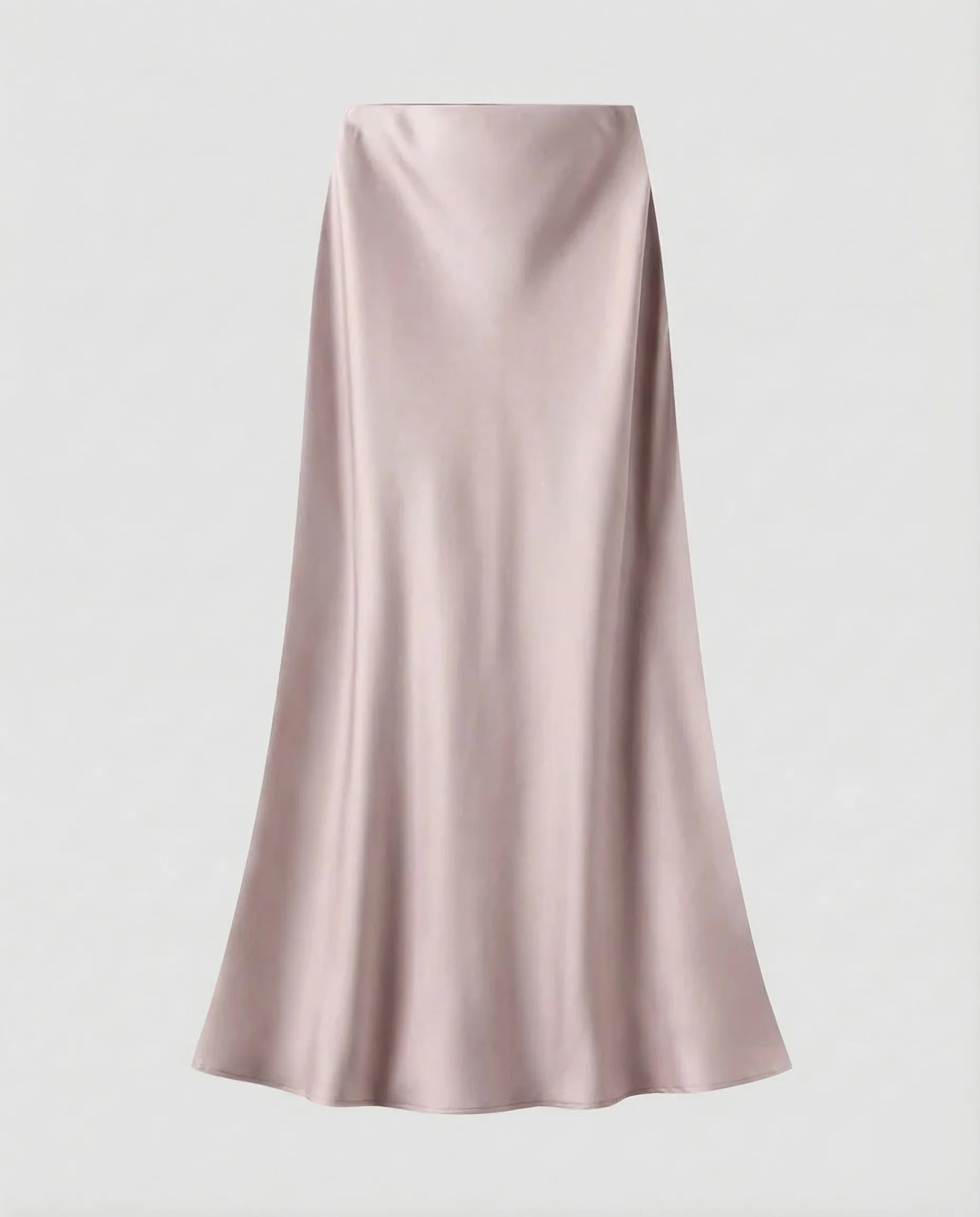 Damen Satin Maxirock Schrägschnitt - Image 10