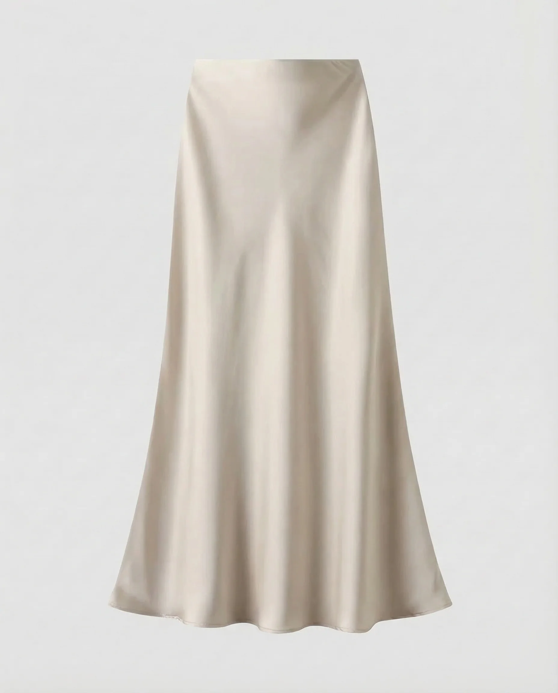 Damen Satin Maxirock Schrägschnitt - Image 13