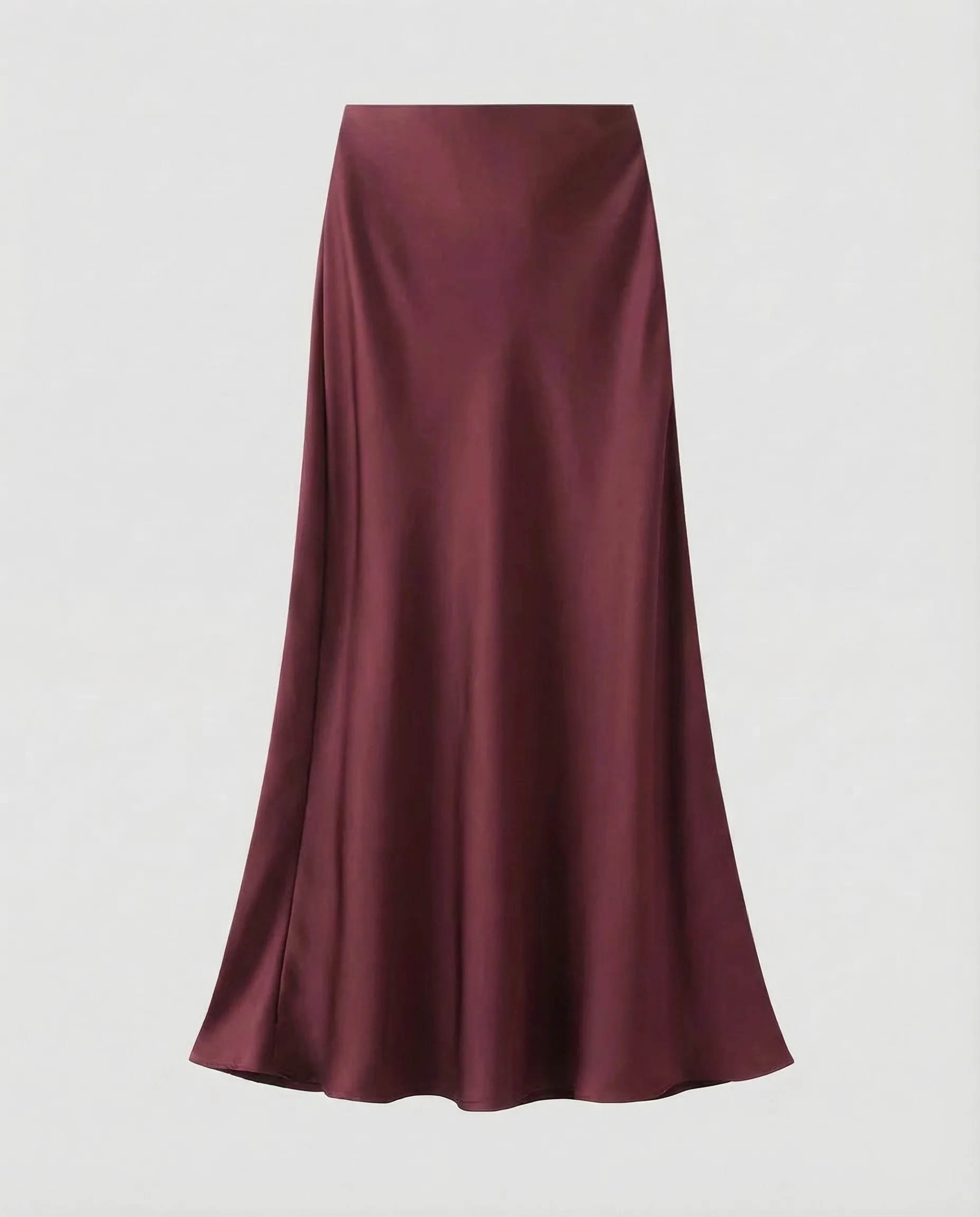Damen Satin Maxirock Schrägschnitt - Image 15