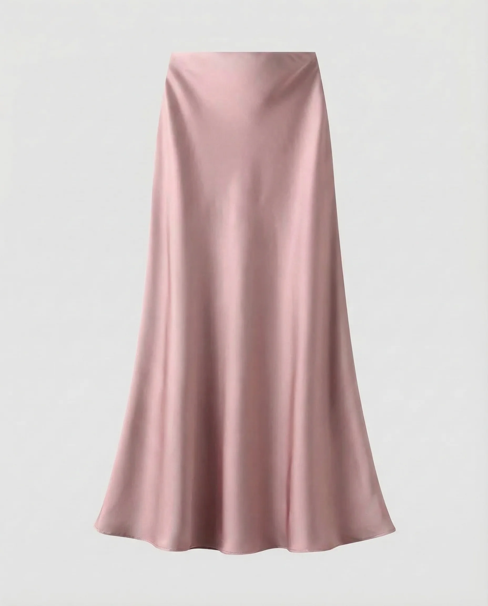 Damen Satin Maxirock Schrägschnitt - Image 6