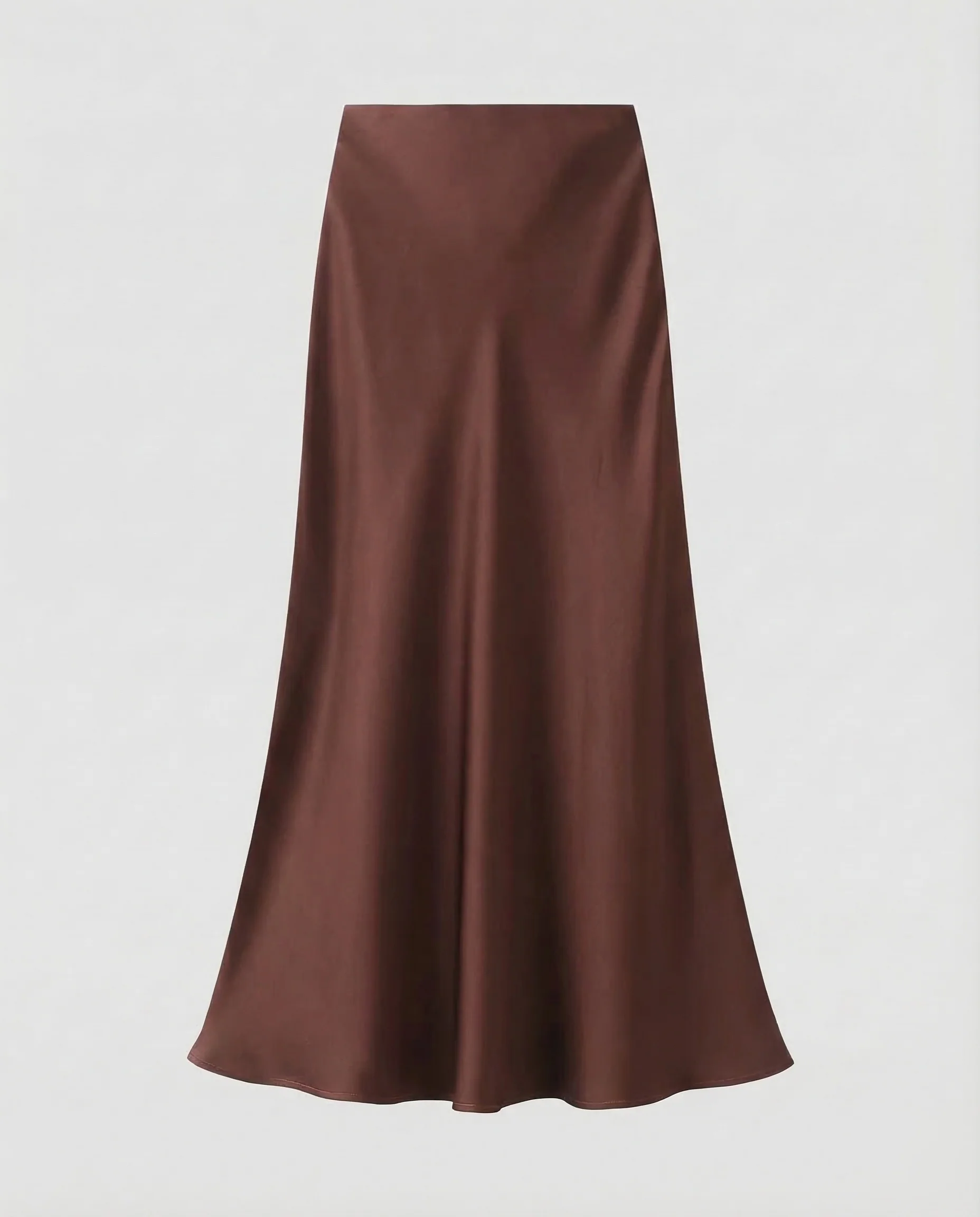 Damen Satin Maxirock Schrägschnitt - Image 7