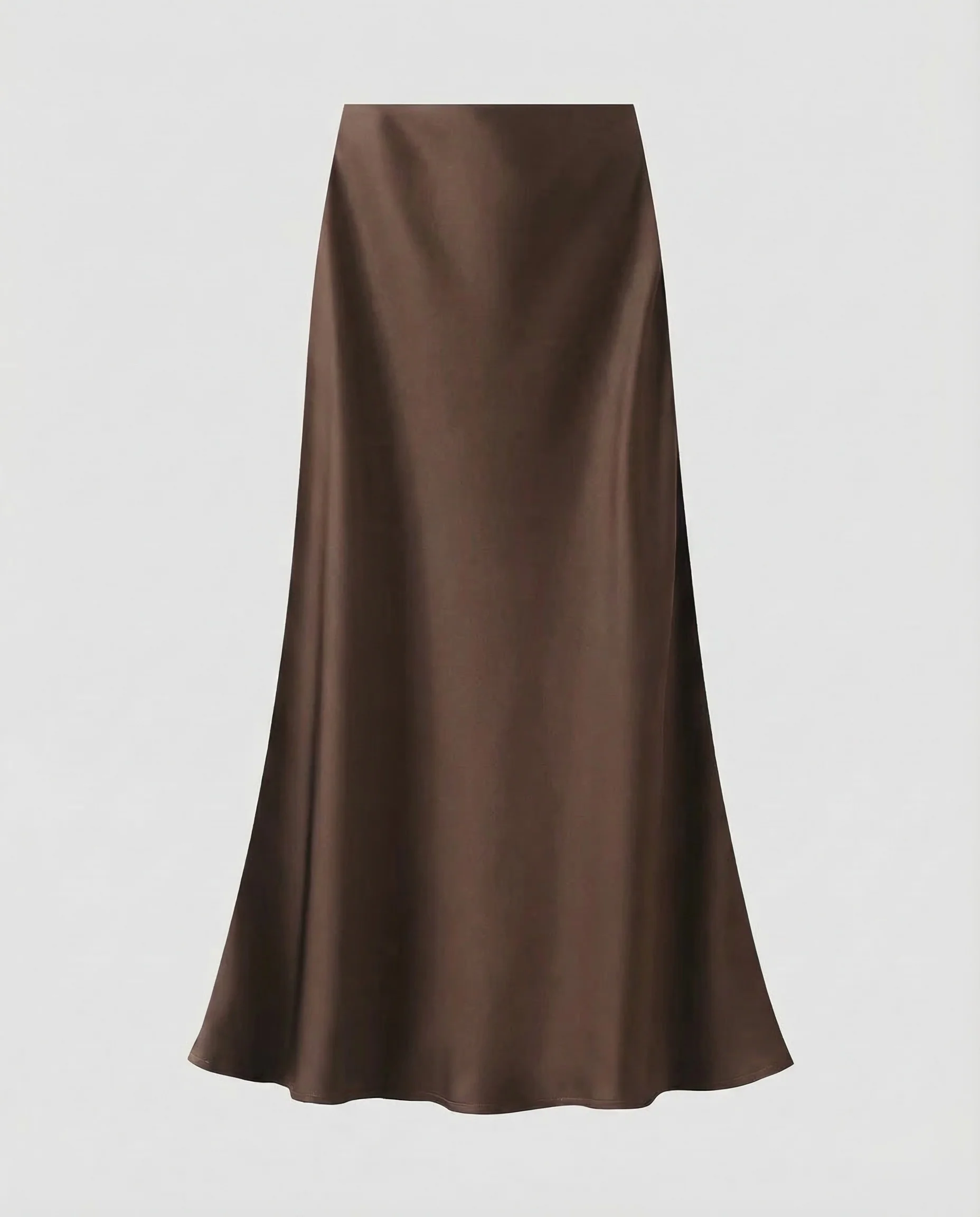 Damen Satin Maxirock Schrägschnitt - Image 8