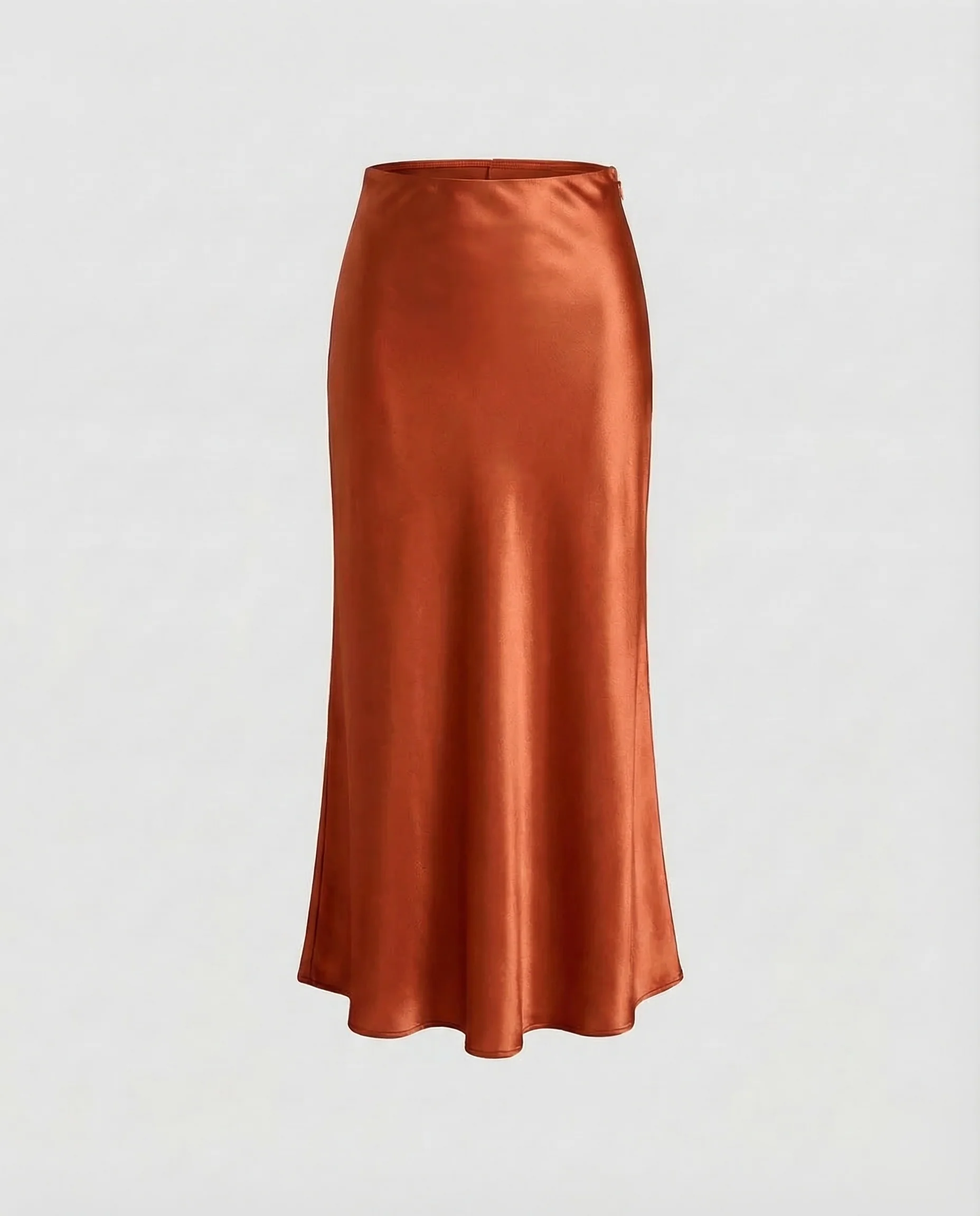 Damen Satin Midirock Trompetensaum - Image 10