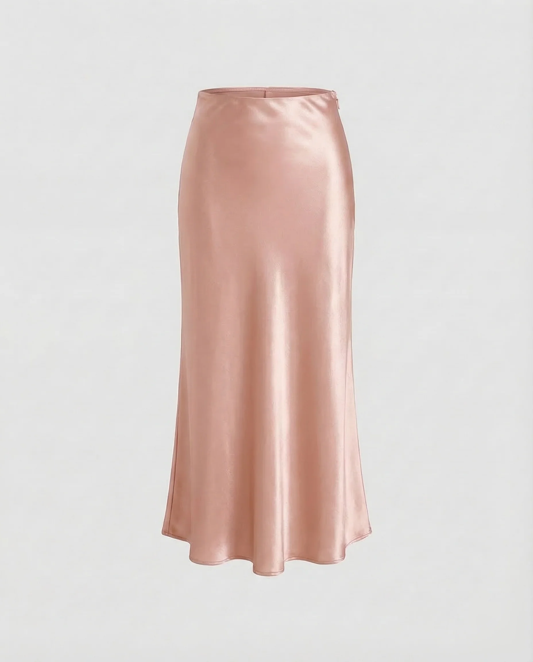 Damen Satin Midirock Trompetensaum - Image 11
