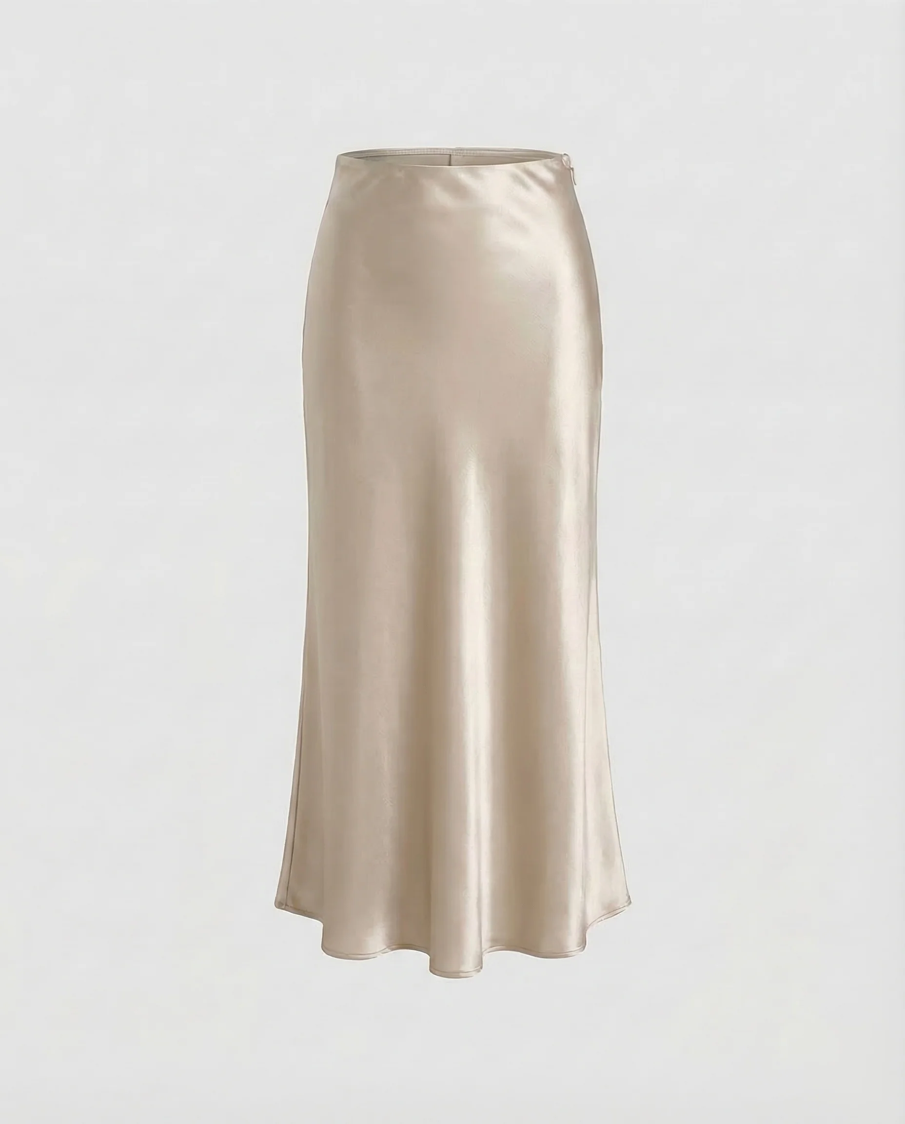 Damen Satin Midirock Trompetensaum - Image 12
