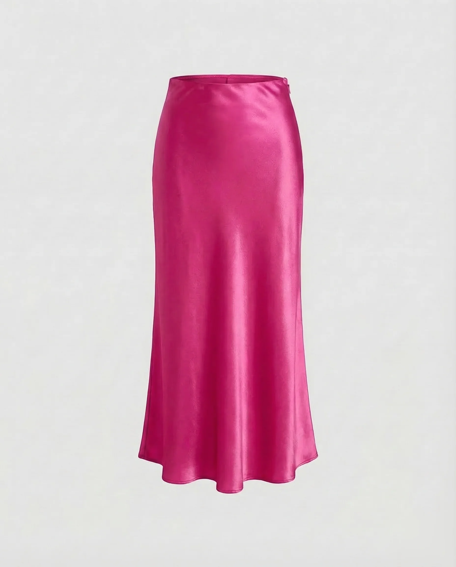 Damen Satin Midirock Trompetensaum - Image 13